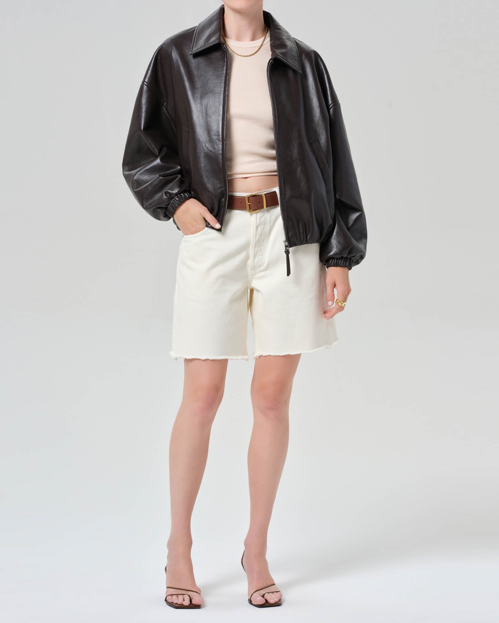Bubble Hem Bomber Jacket