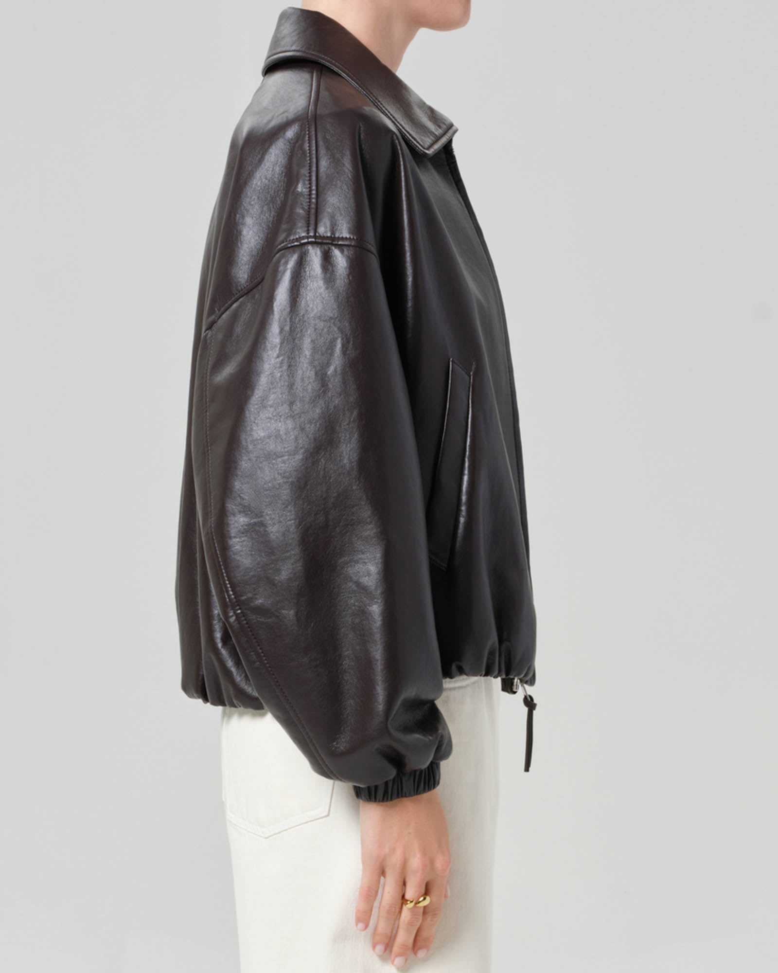 Bubble Hem Bomber Jacket