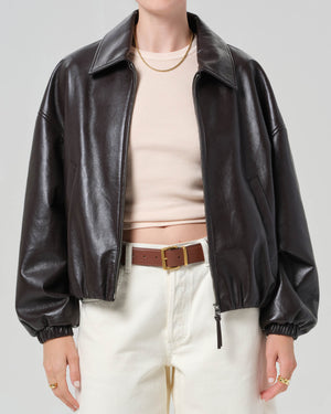 Bubble Hem Bomber Jacket