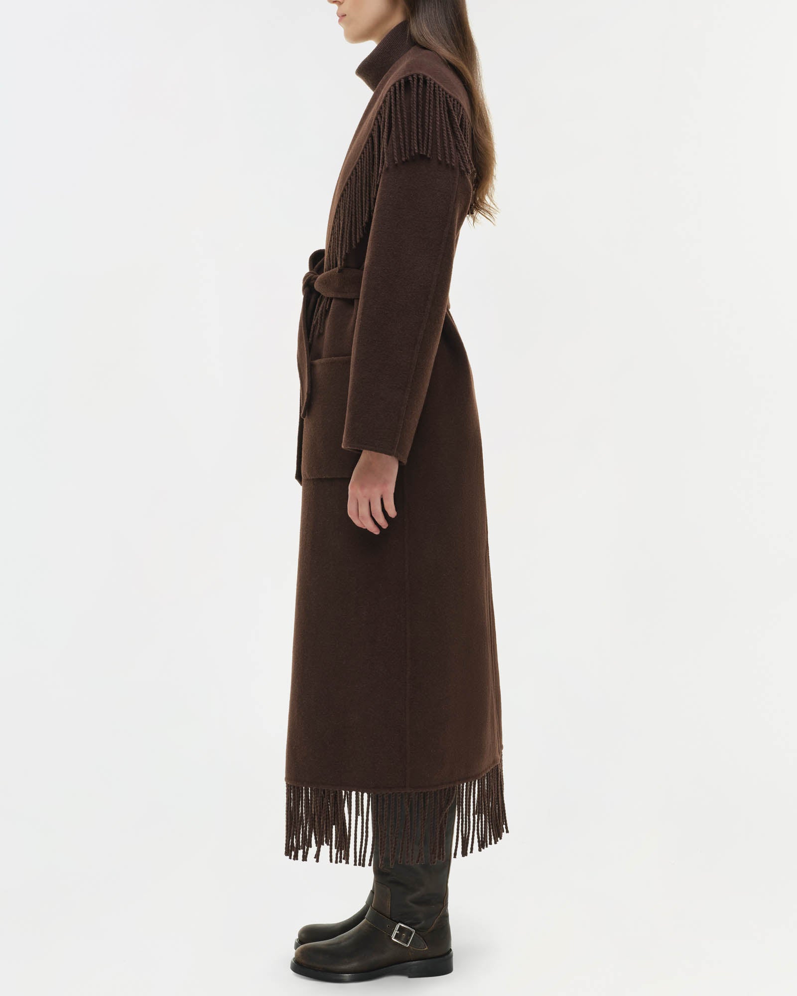 Manteau à franges Carrie