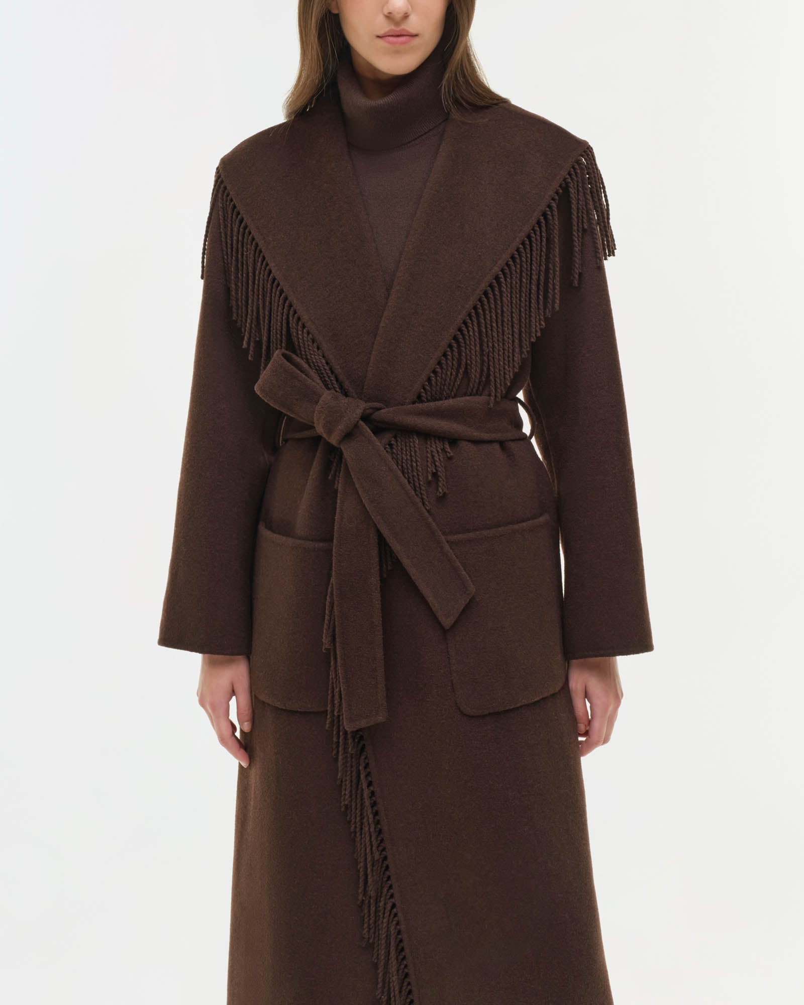 Manteau à franges Carrie