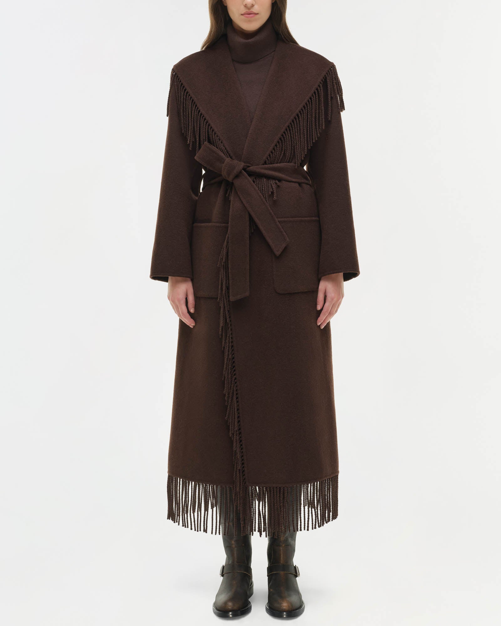 Manteau à franges Carrie