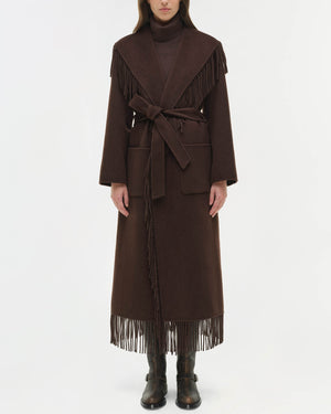 Manteau à franges Carrie