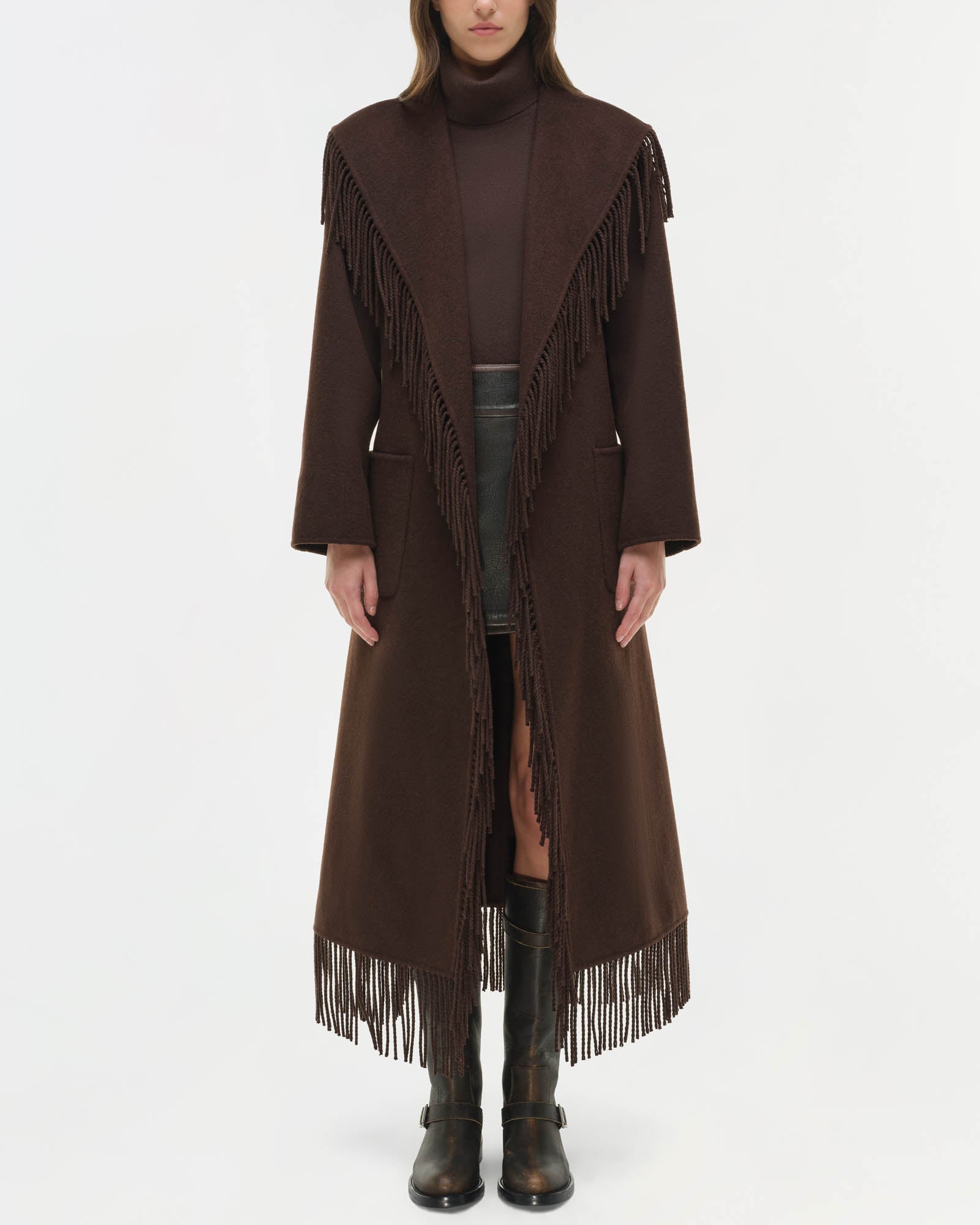 Manteau à franges Carrie