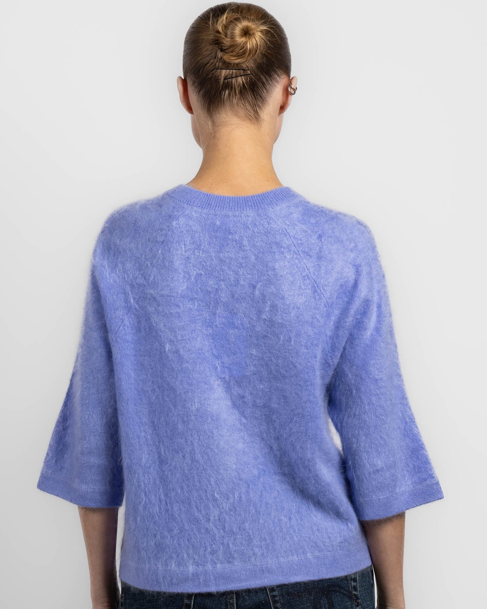 Oversized Three-Quarter Sleeve Crewneck