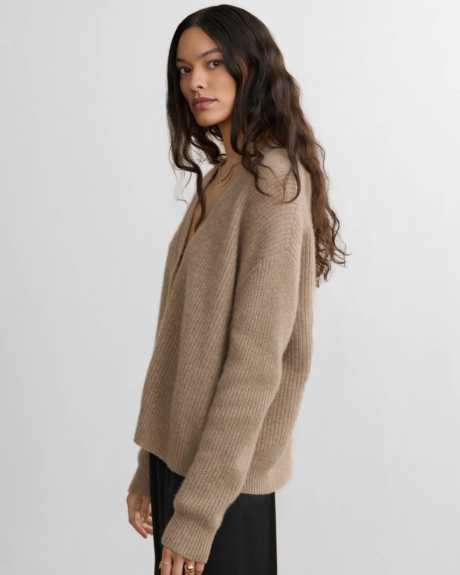 Cropped Cashmere Cocoon Cardigan