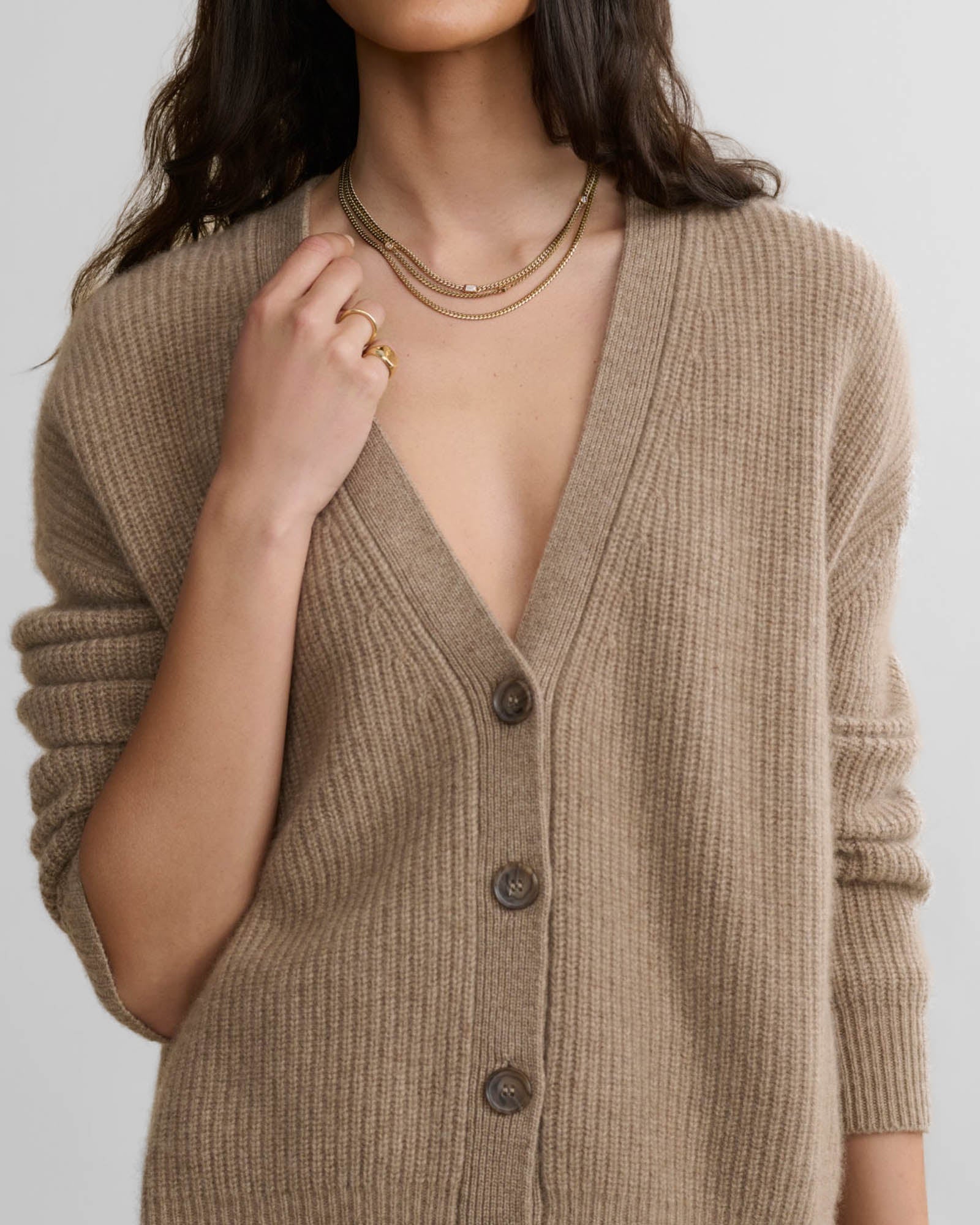 Cropped Cashmere Cocoon Cardigan