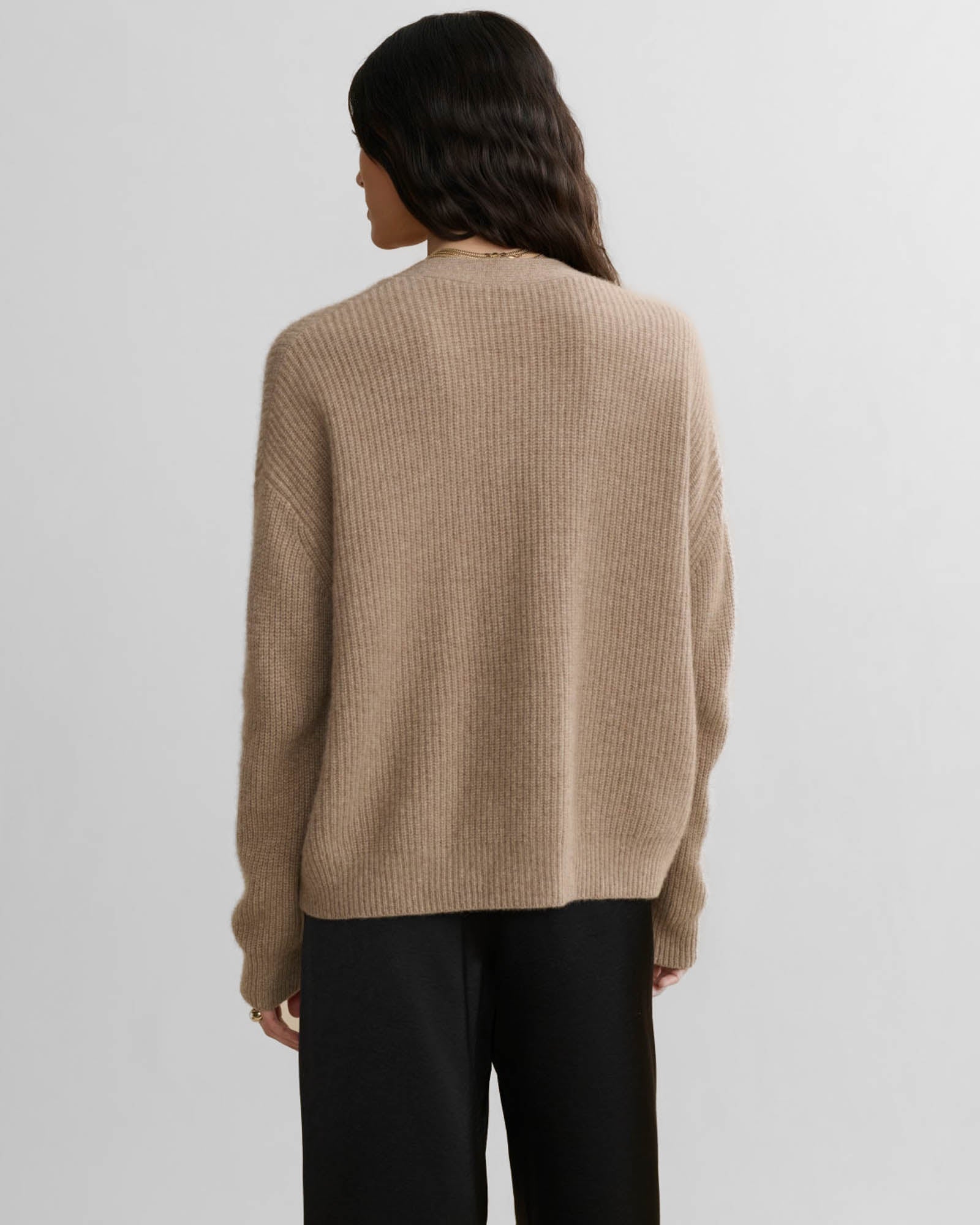 Cropped Cashmere Cocoon Cardigan