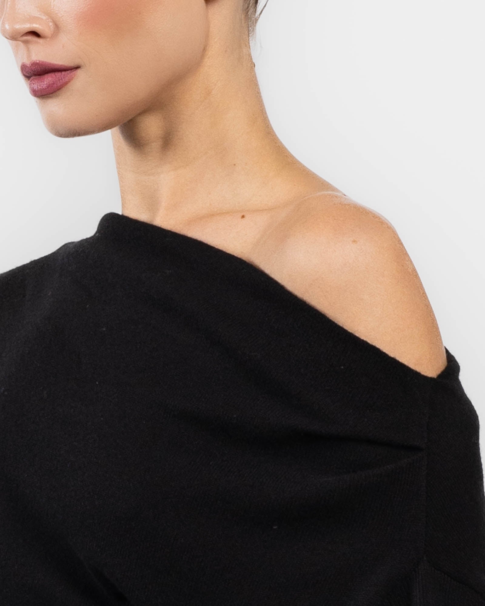 Long Sleeve Asymmetrical Drape Sweater