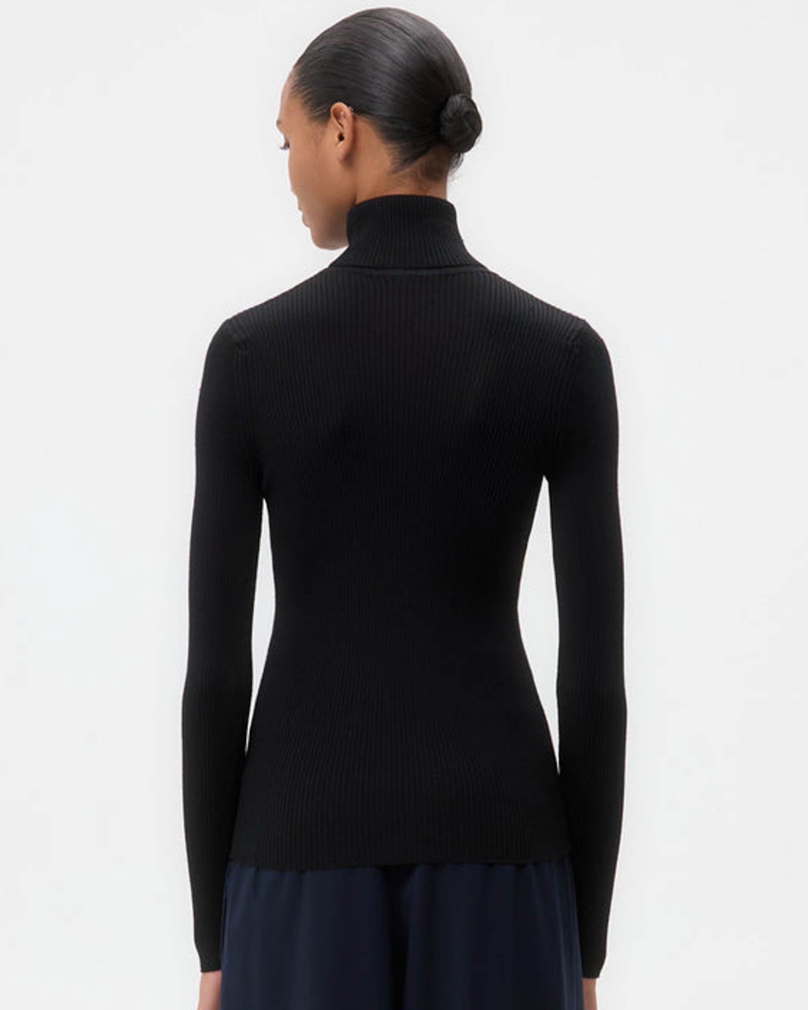 col roulé en tricot