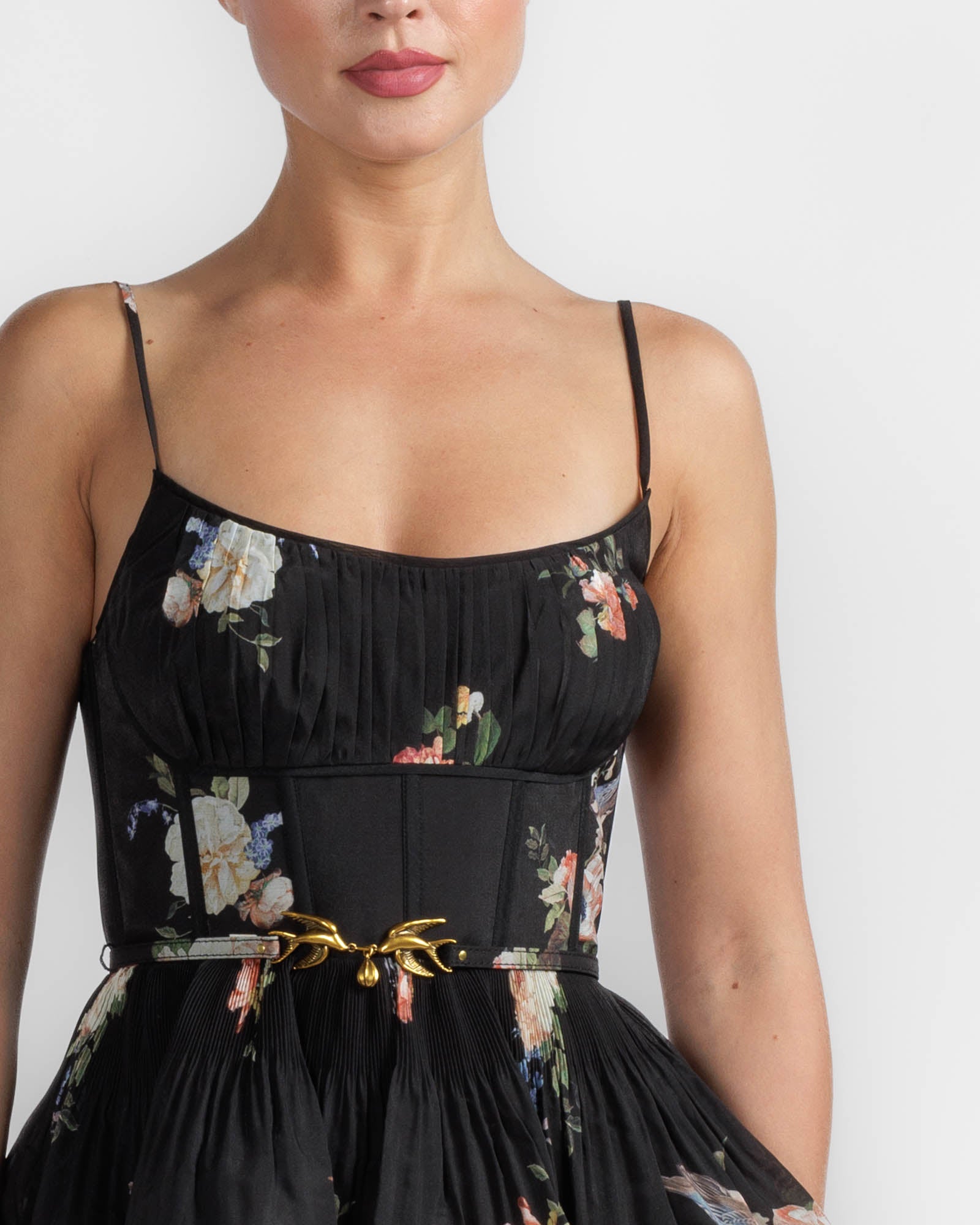 Pleated Tiered Dress