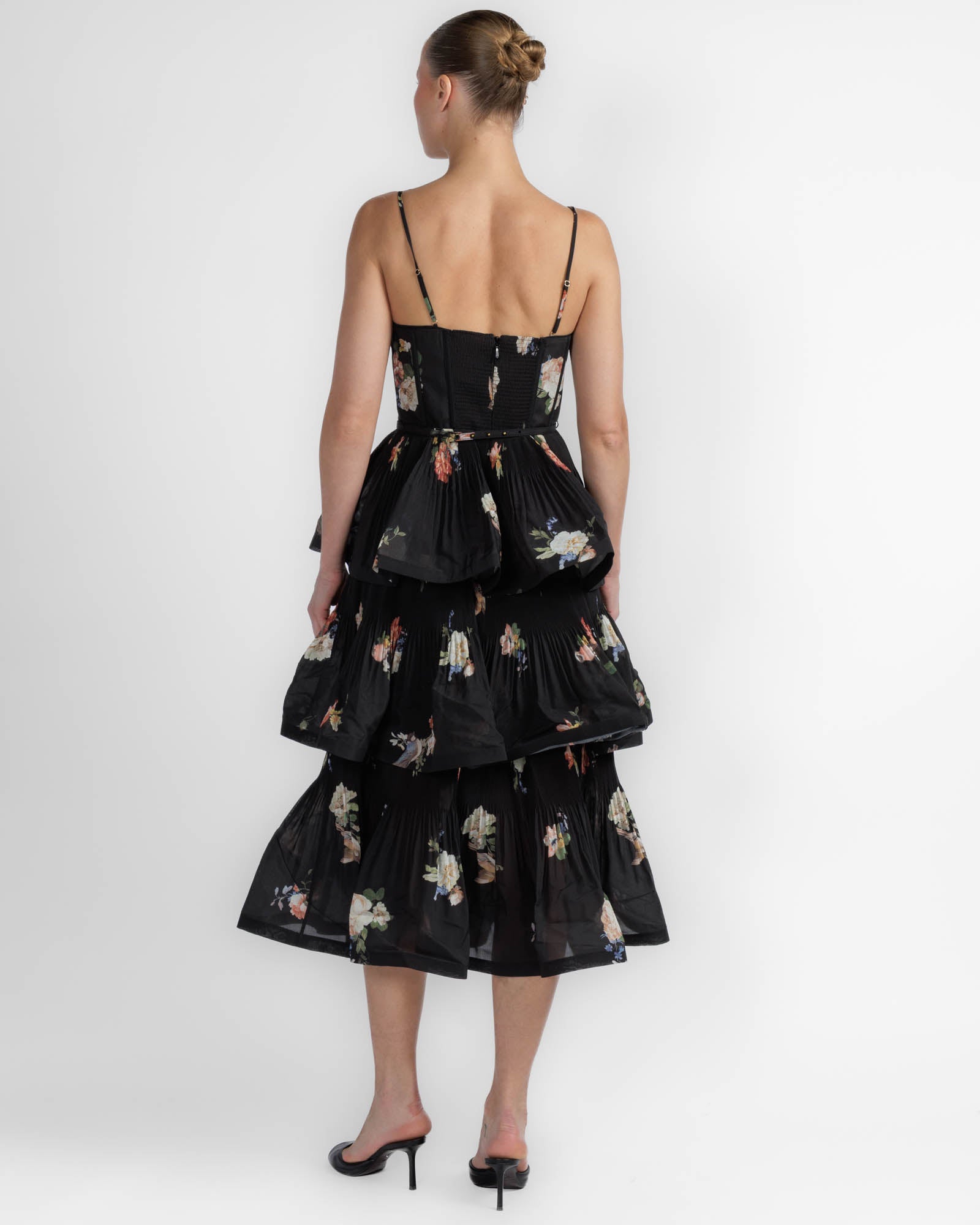Pleated Tiered Dress