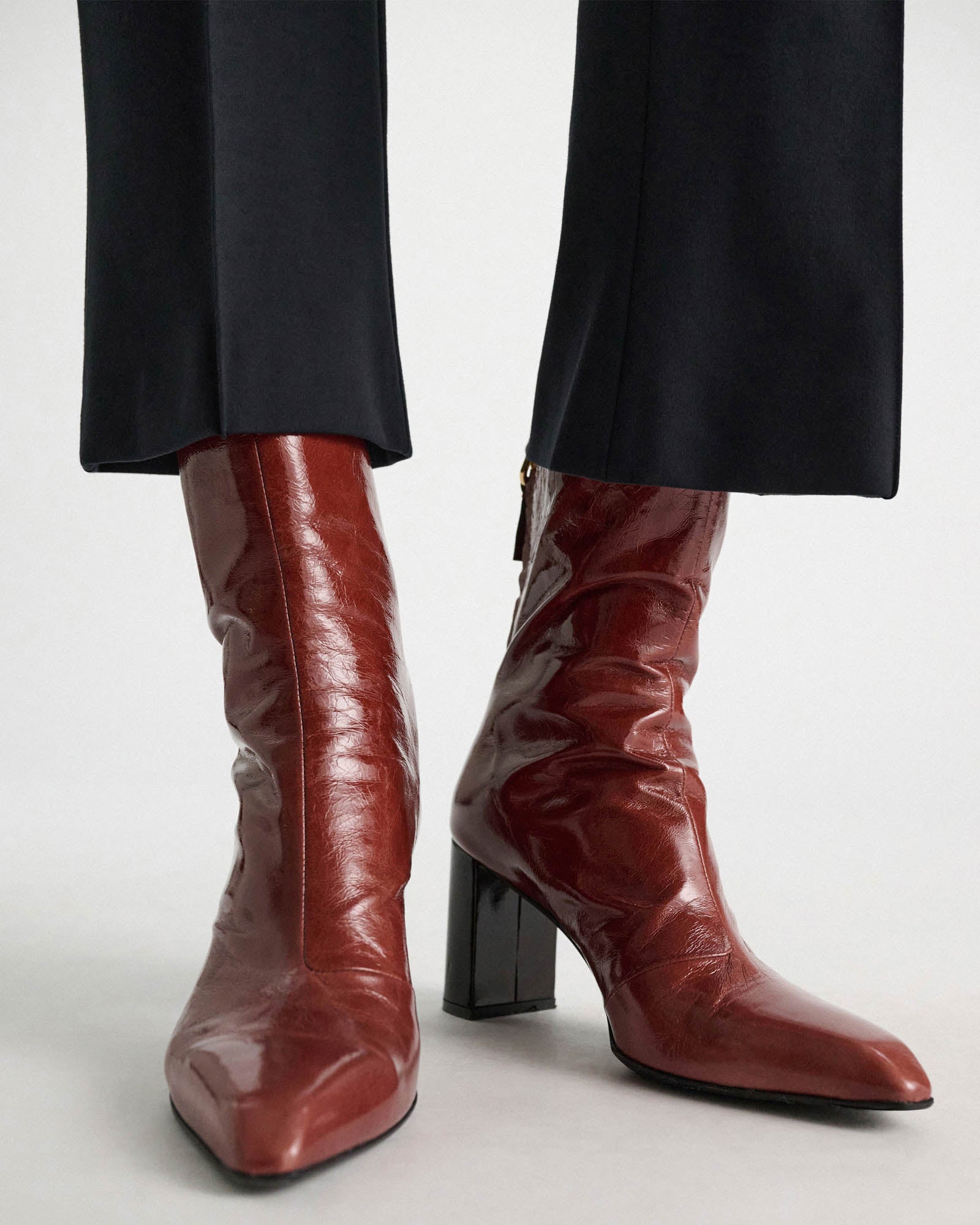 Crackle Shine Ankle Boot