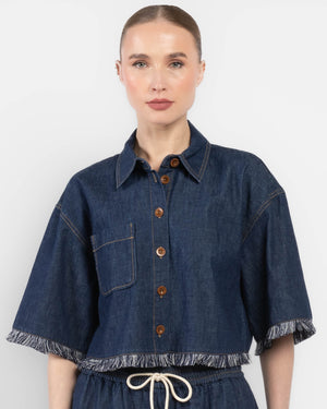 Rhiannon Fringe Denim Shirt