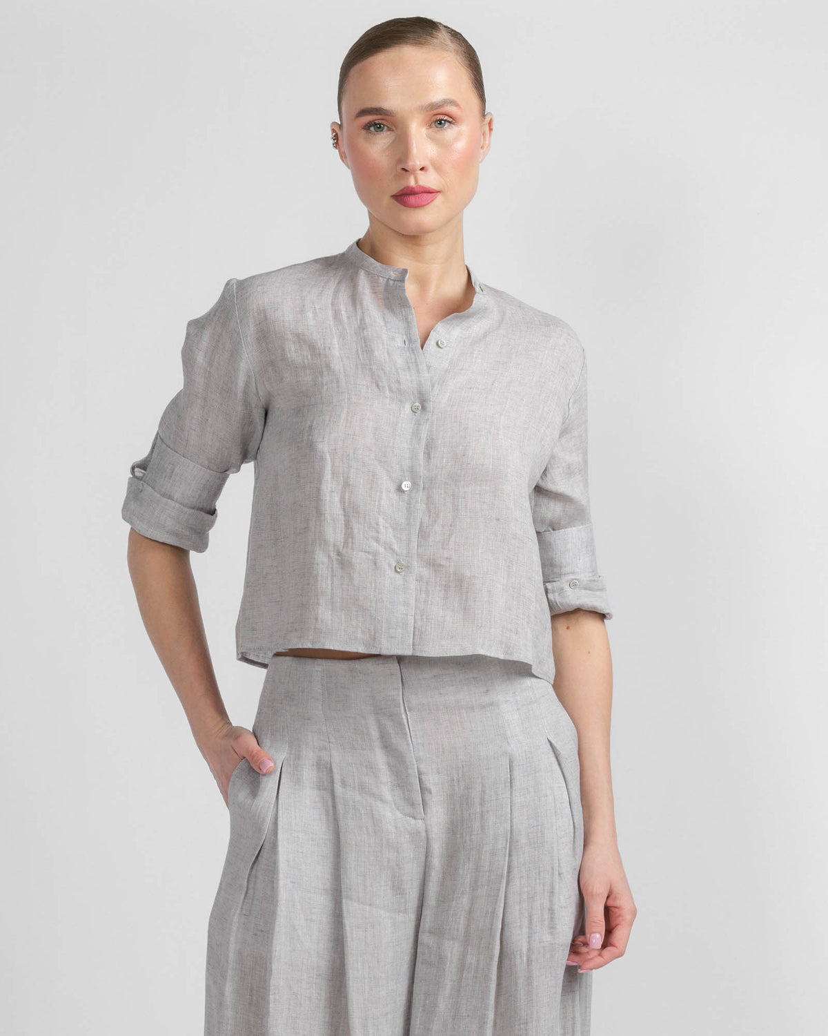 TWP Stand Collar Shirt