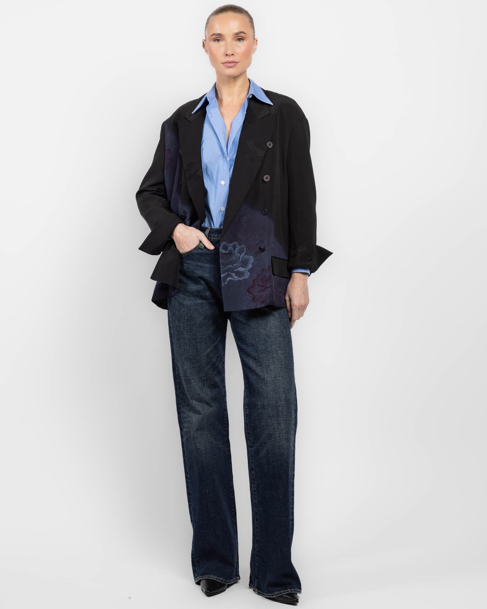 Oversized Double-Breasted Jacket