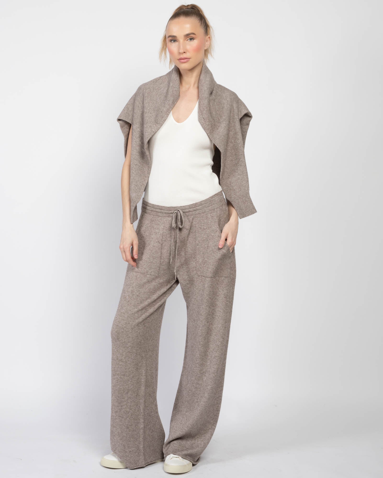 Straight Knit Wide Pants