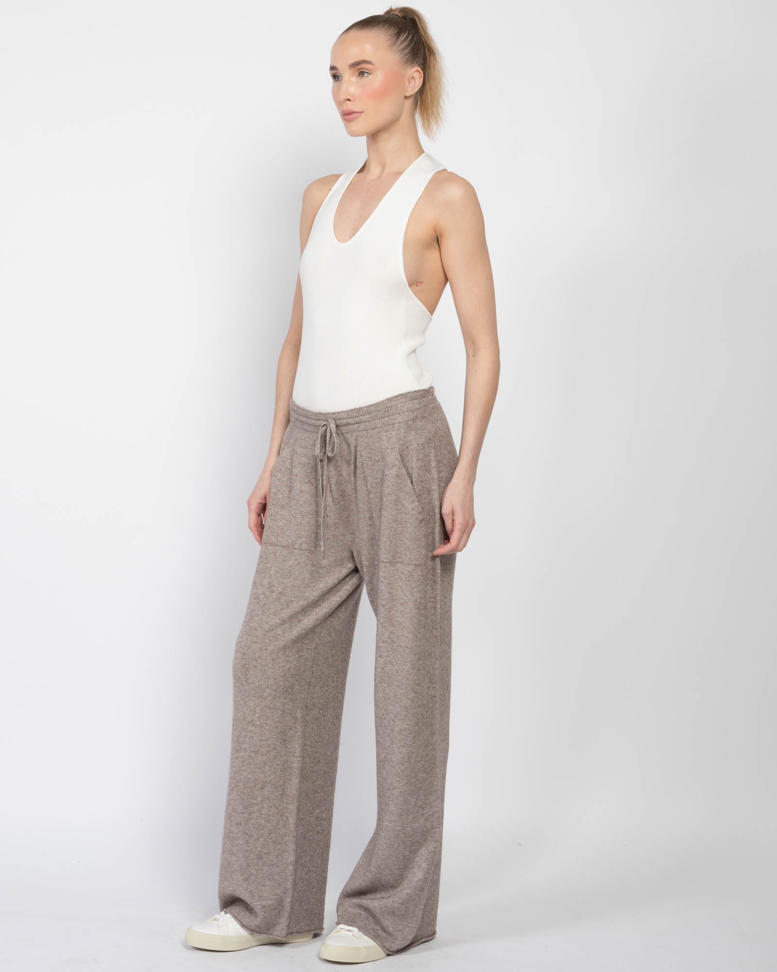 Straight Knit Wide Pants