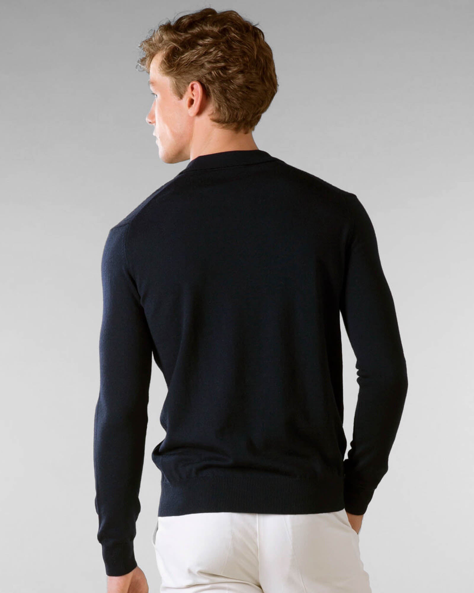Ribbed Zipper Polo