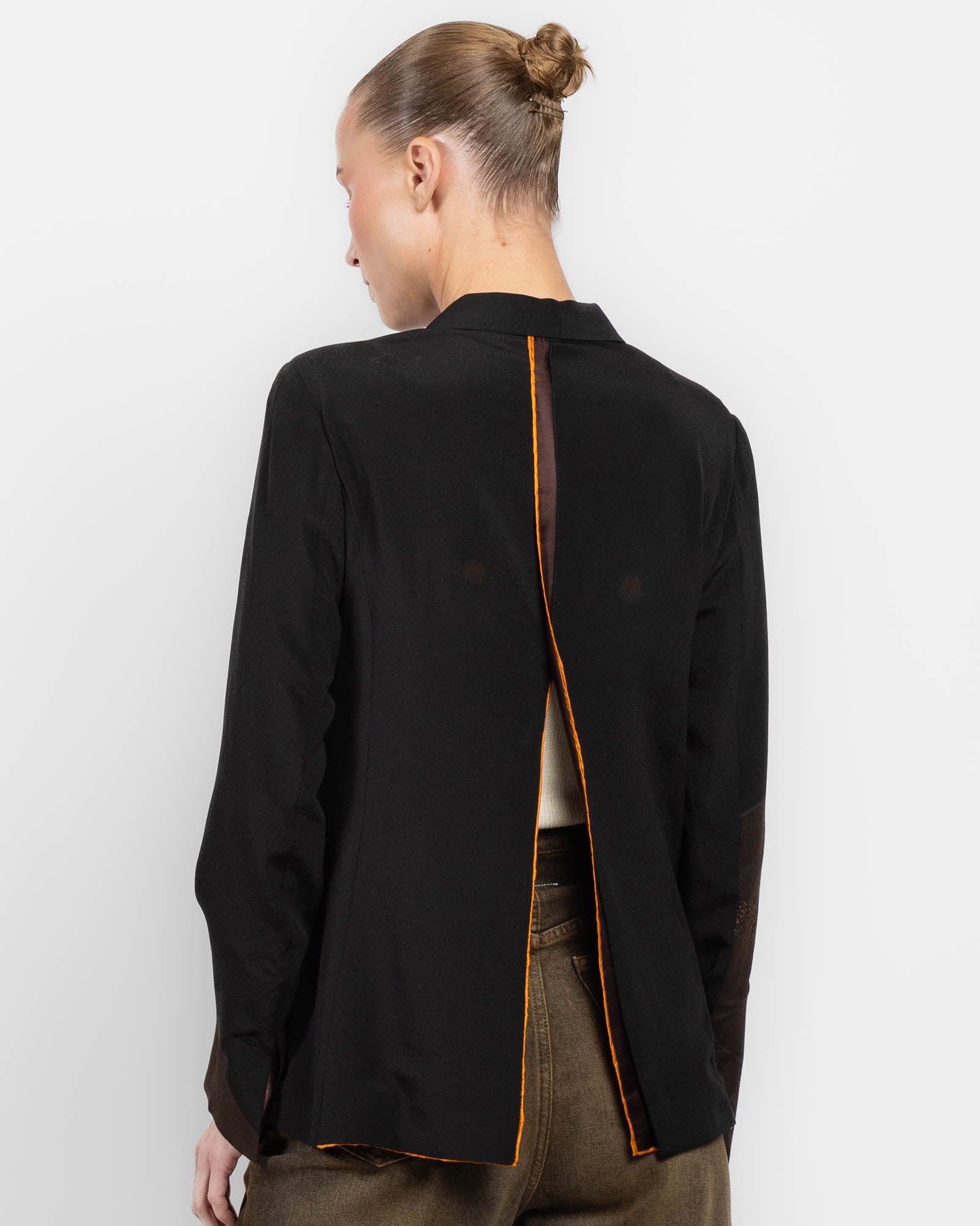 Double-Breasted Overdyed Kimono Jacket