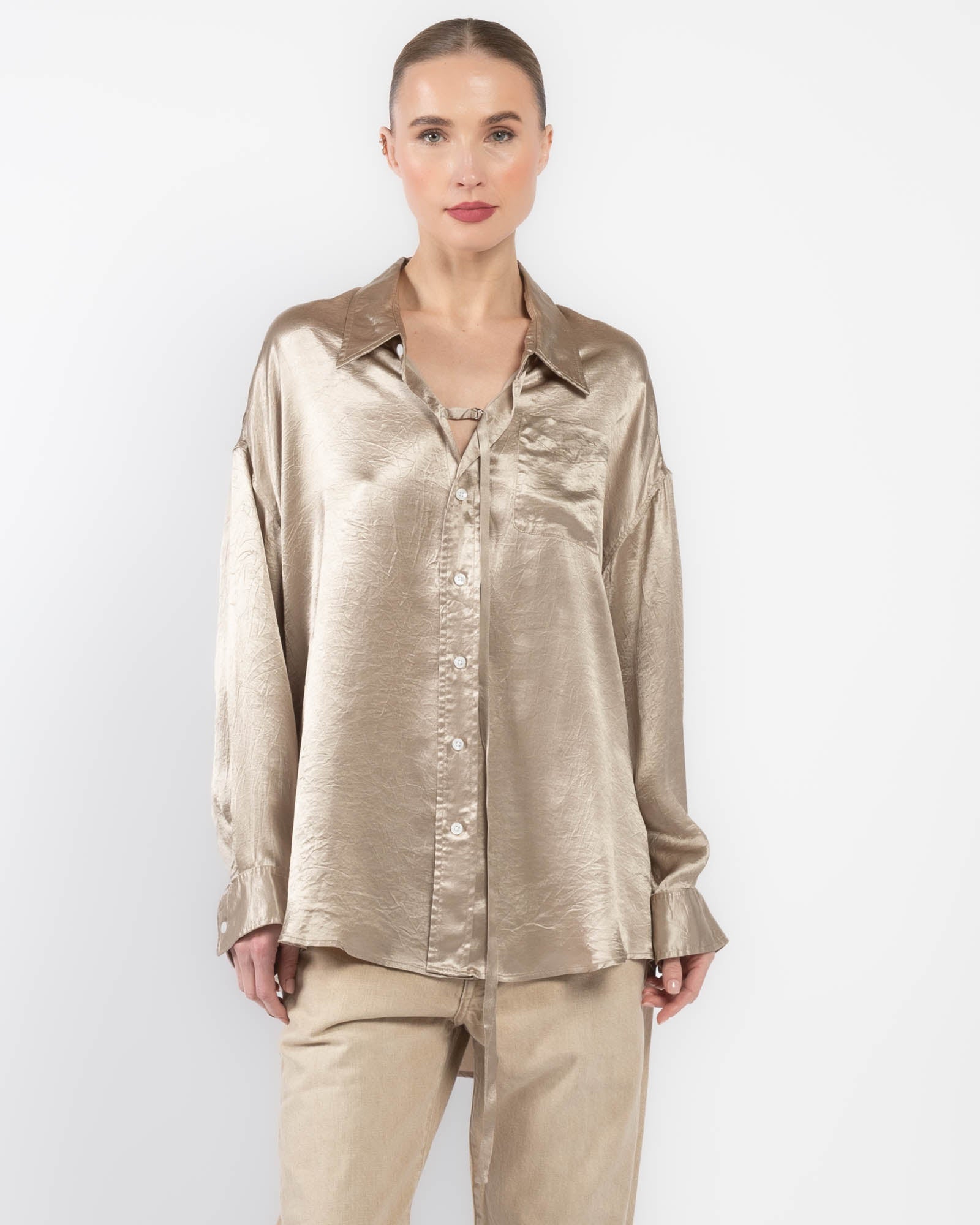 Drop Neck Shirt With Strap