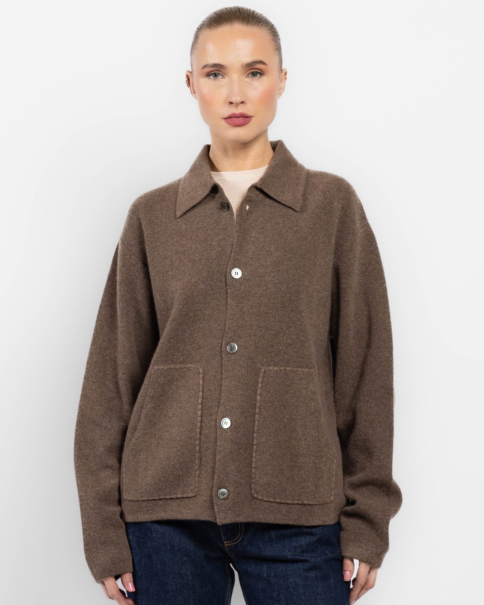 Veste à poche plaquée