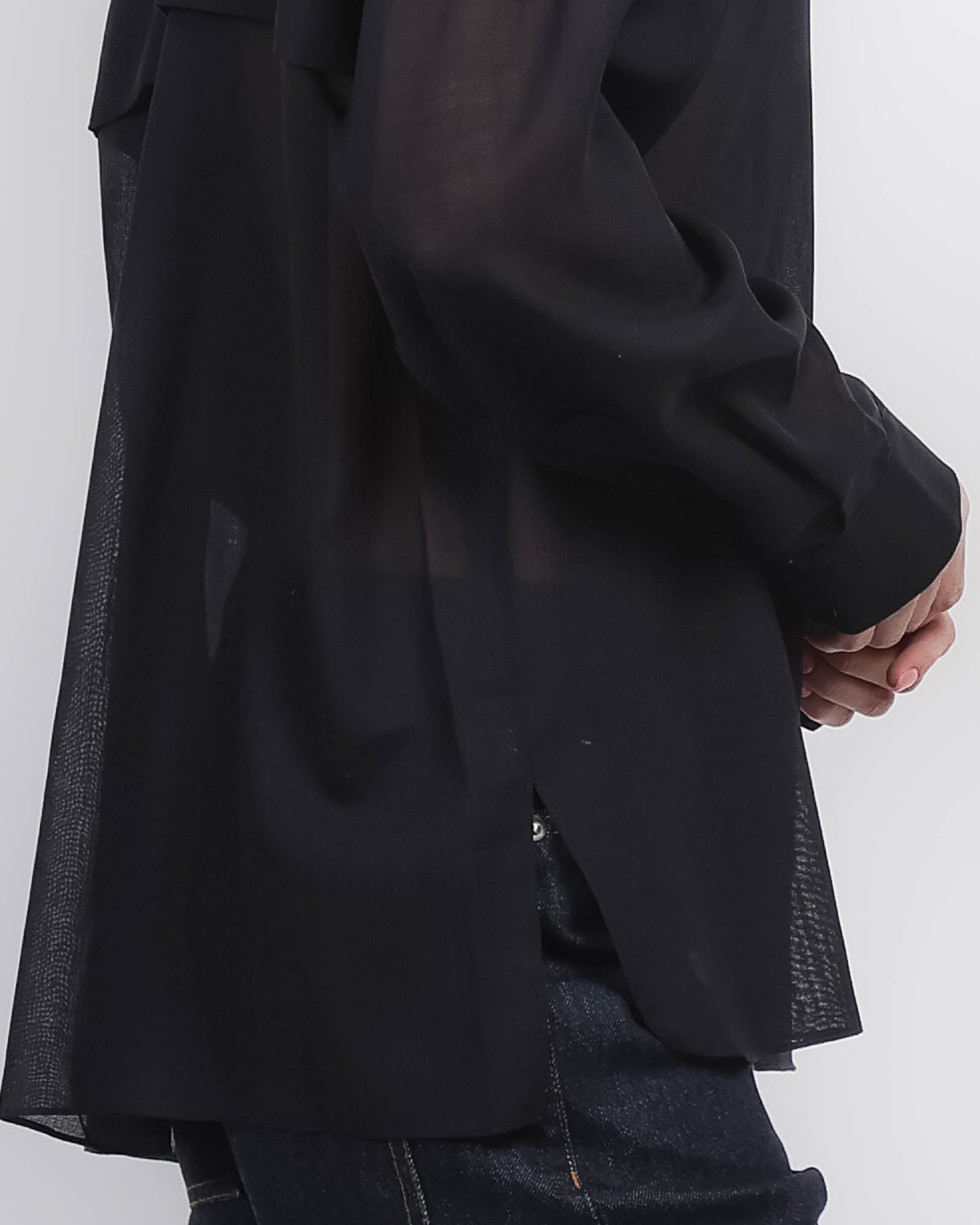 Sheer Wool Oversized Shirt