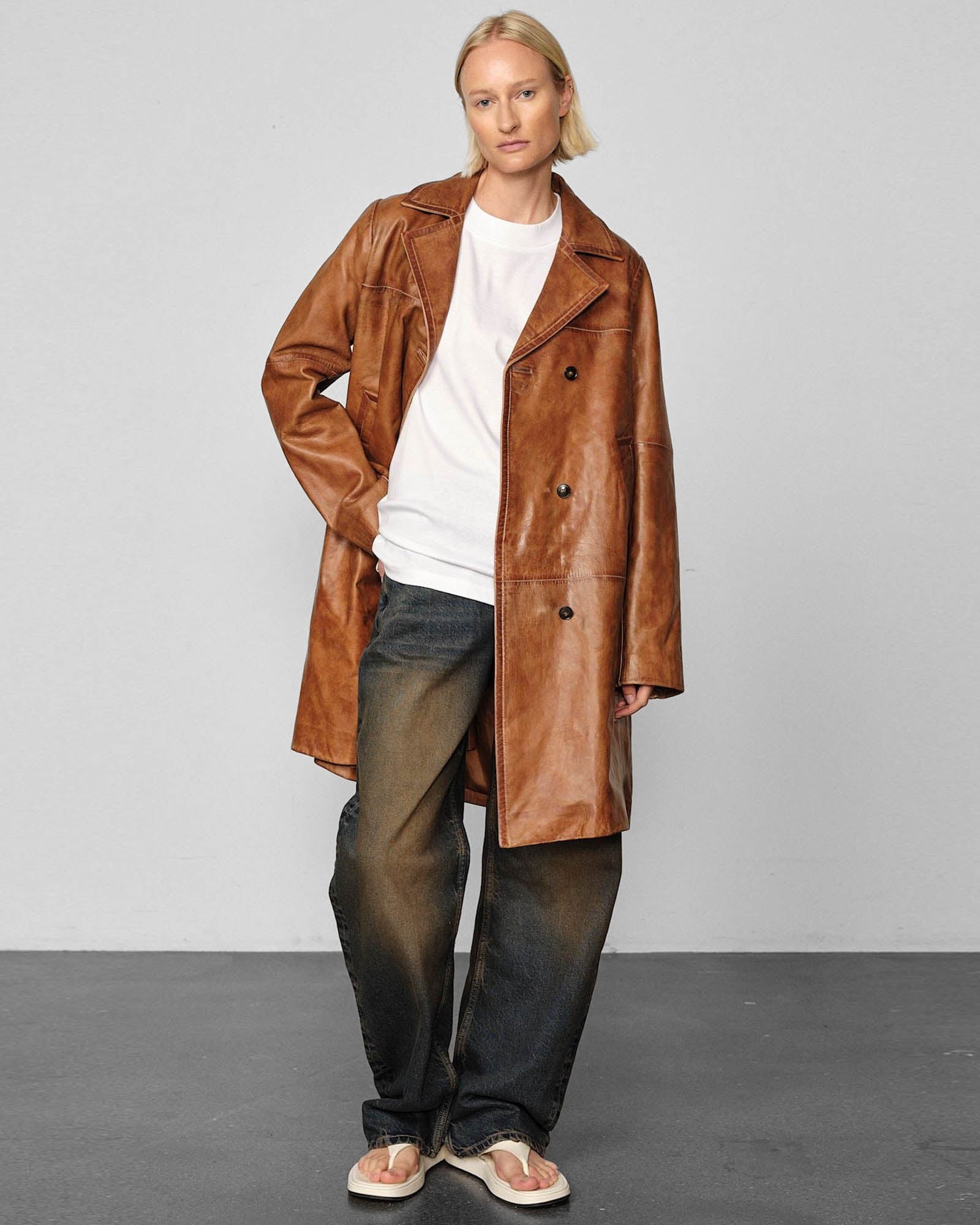 Shelly Leather Coat