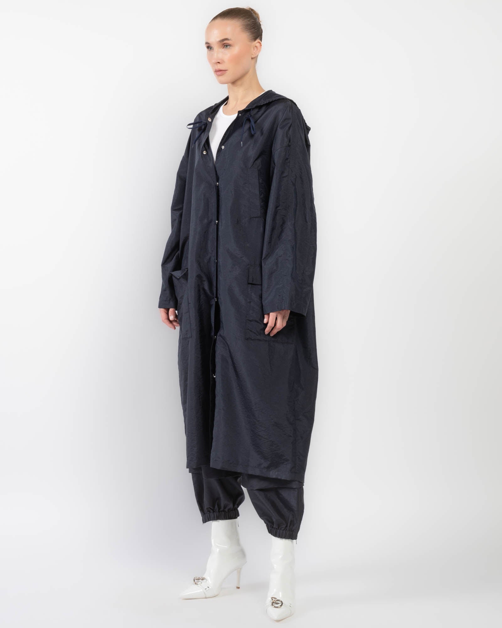 Crispy Nylon Hood Coat