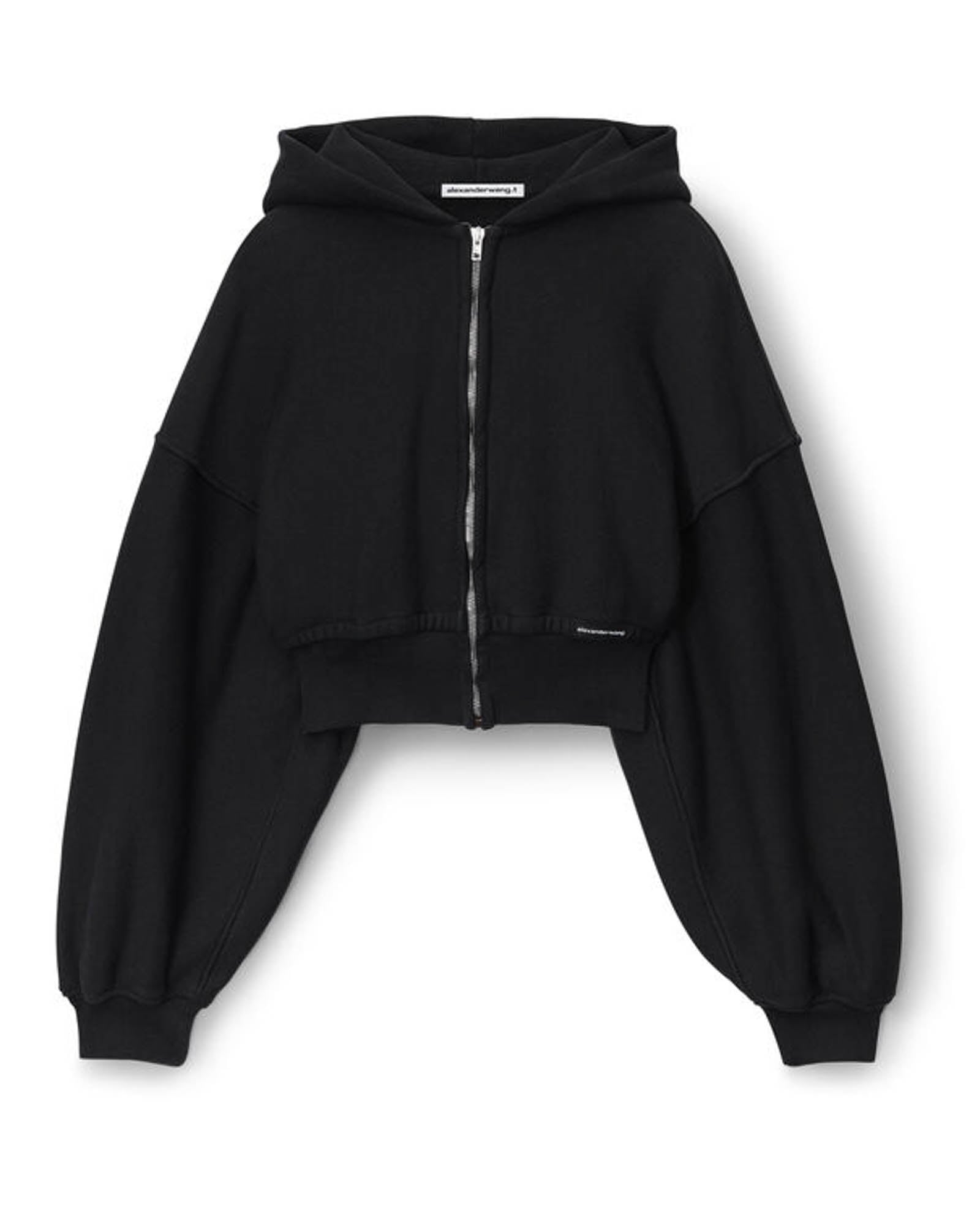 T BY ALEXANDER WANG Crop Zip Hoodie