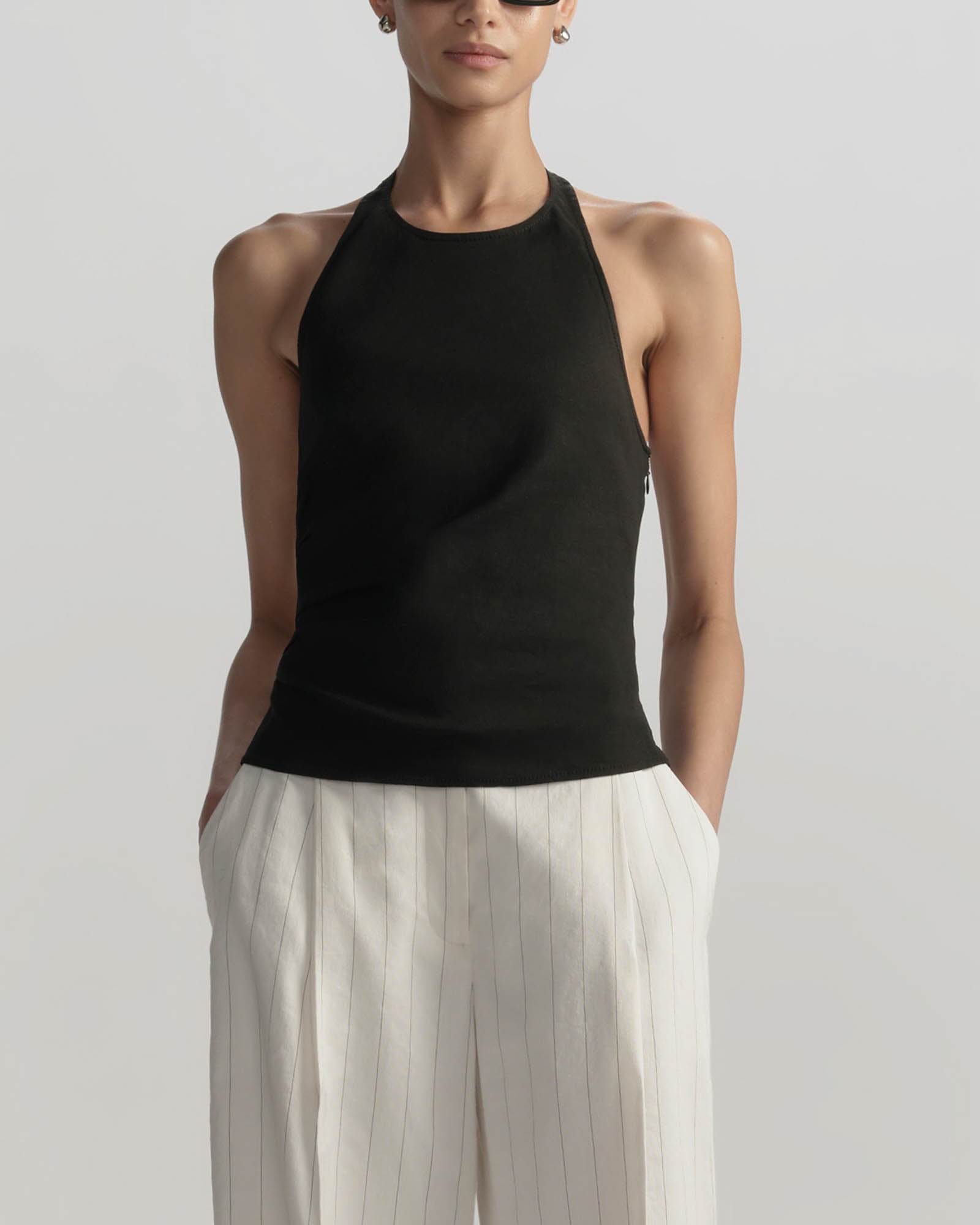 Sylvie Linen Halter Top