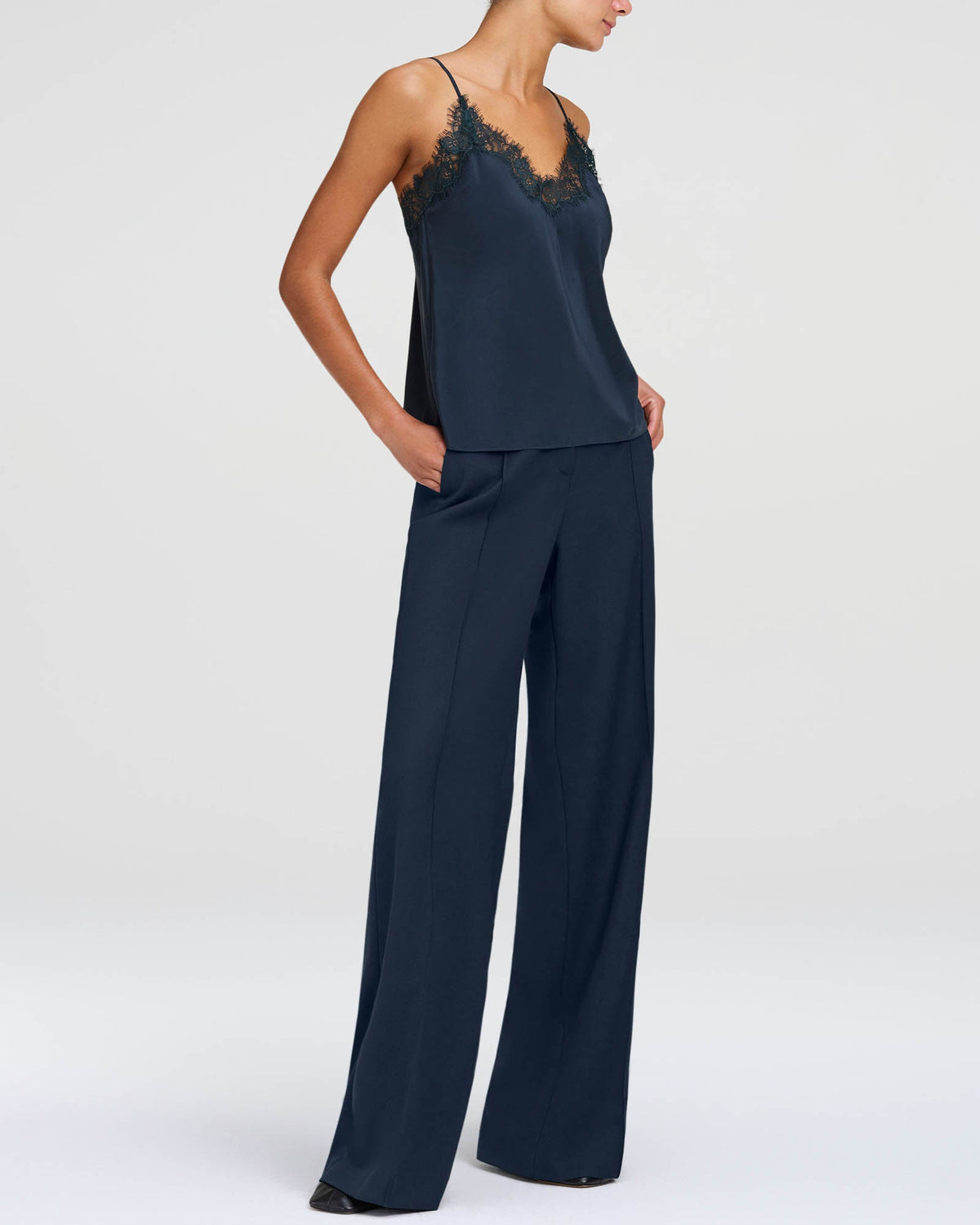 Annabelle Silk and Lace Camisole Top