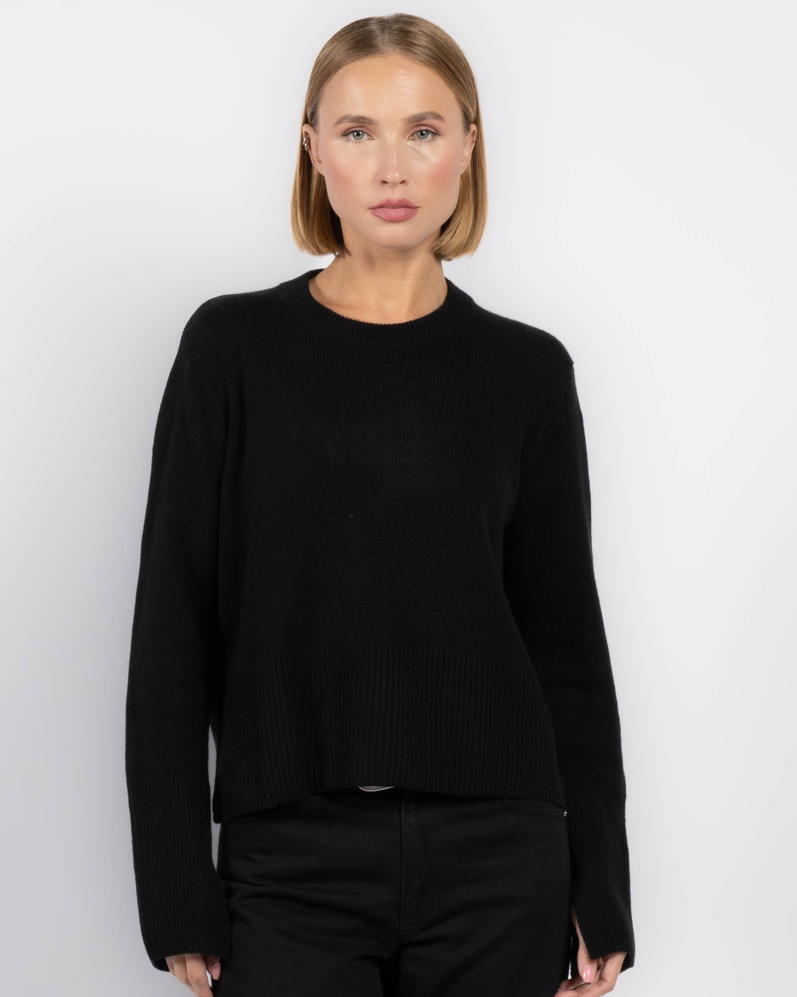 AUTUMN CASHMERE Boxy Crew Neck Sweater