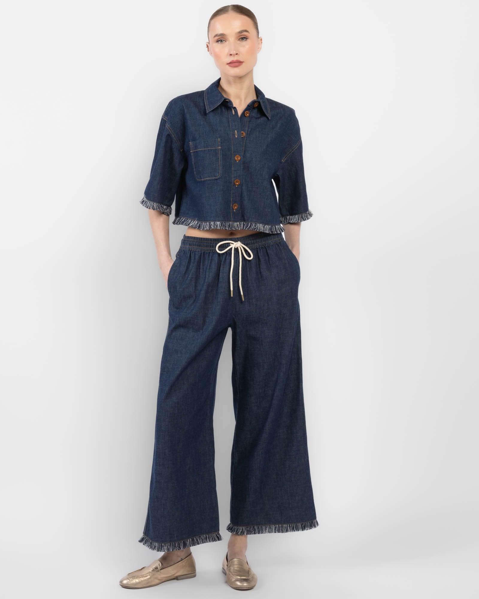 Rhiannon Fringe Denim Pants
