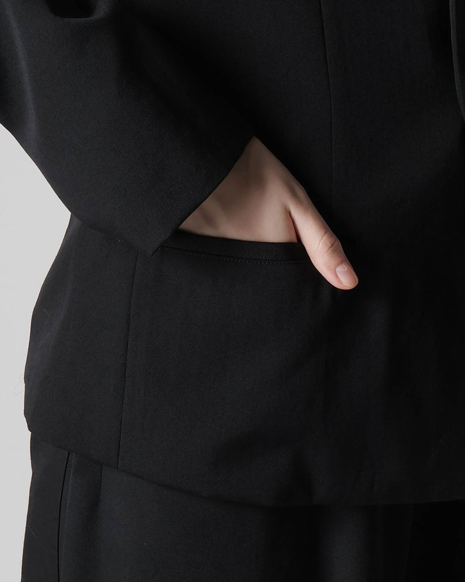 O Left Side Dropped Jacket