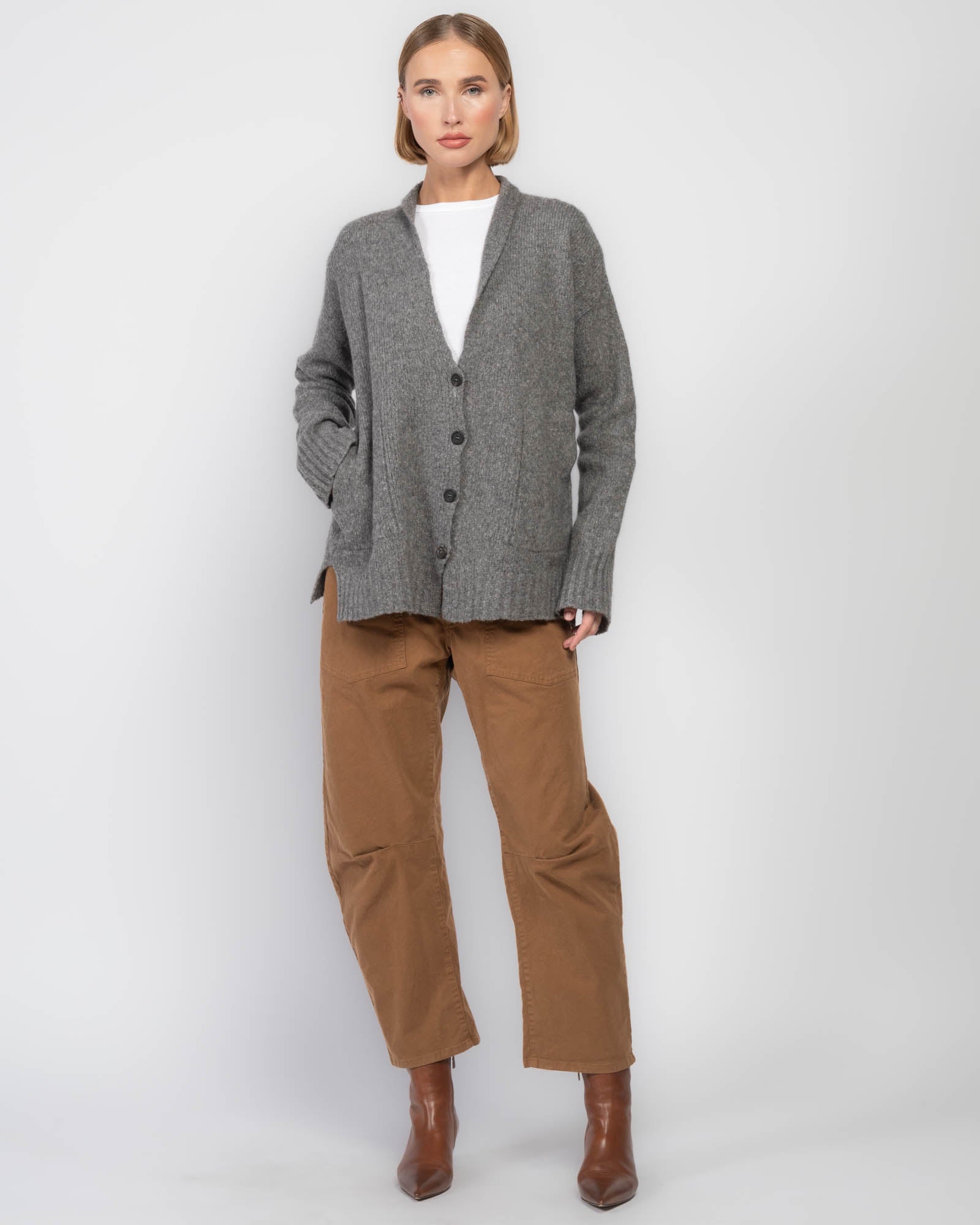 Cardigan à col souple