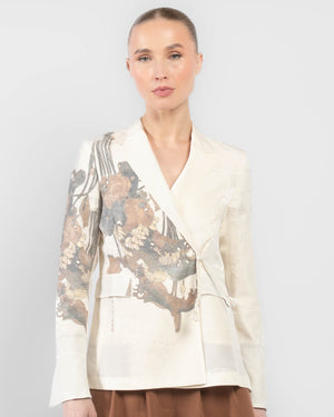 Veste kimono traditionnelle à double boutonnage