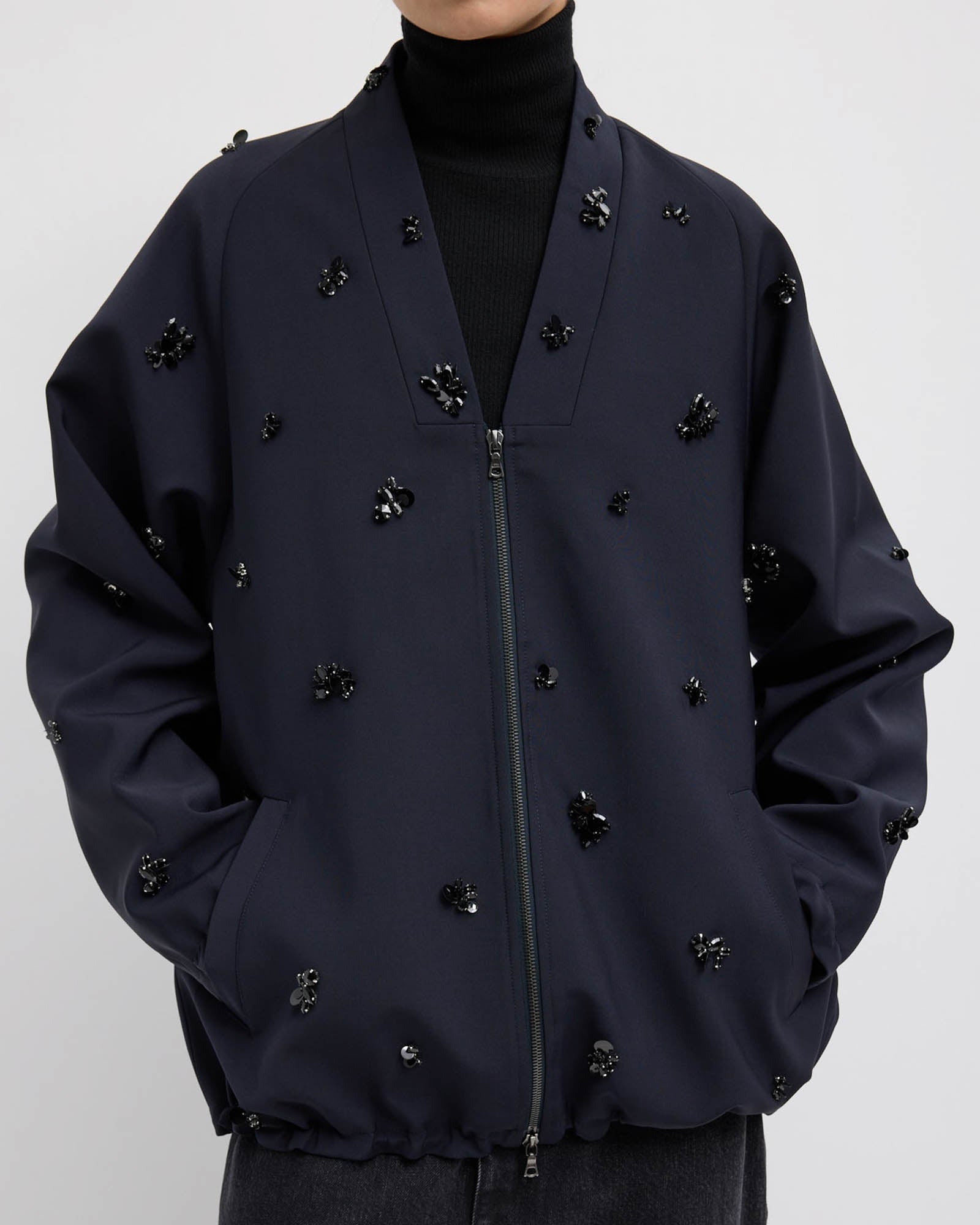 Tropical Wool Bomber Jacket