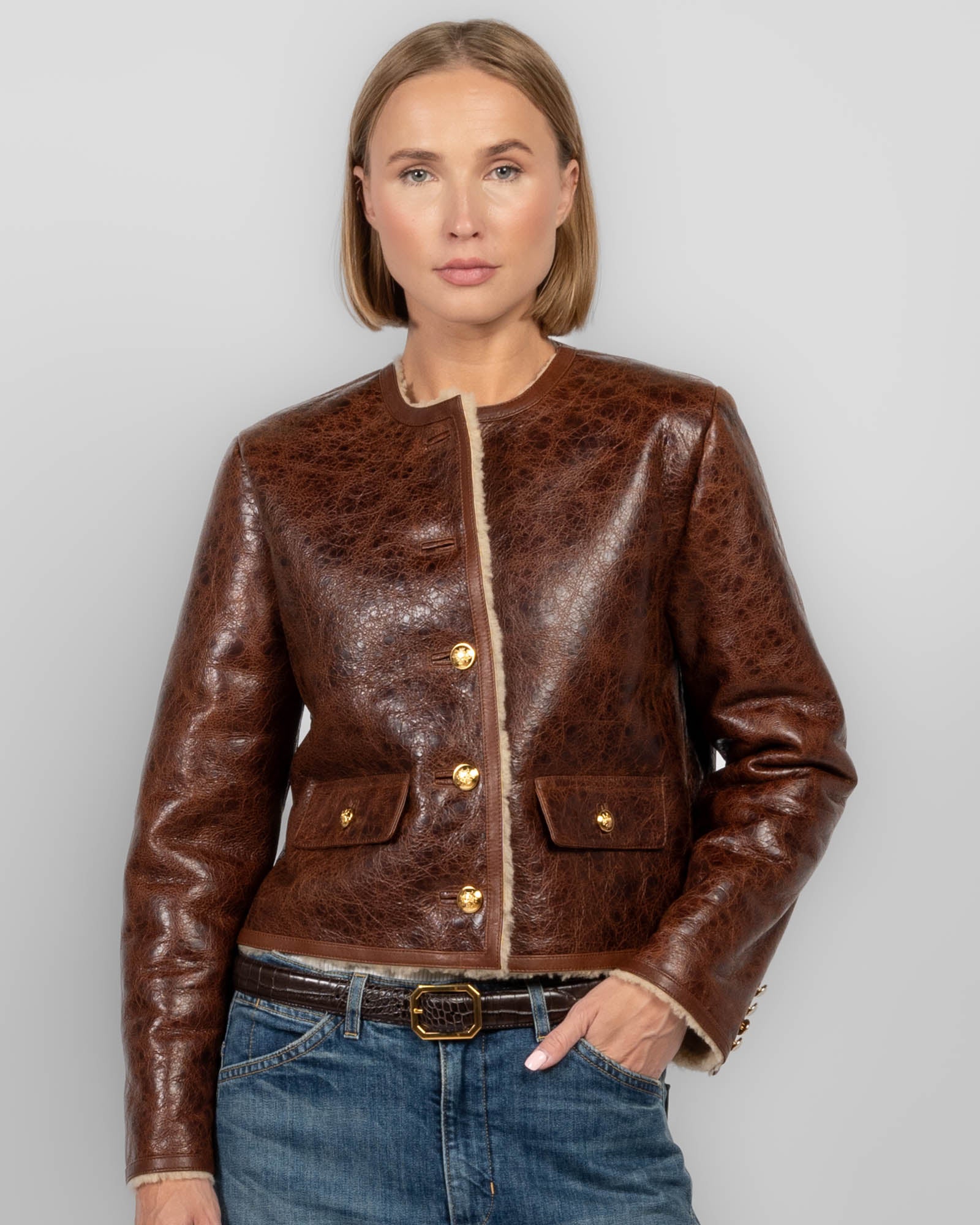 Manteau en peau lainée Zanie