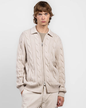 Cable Zip Sweater