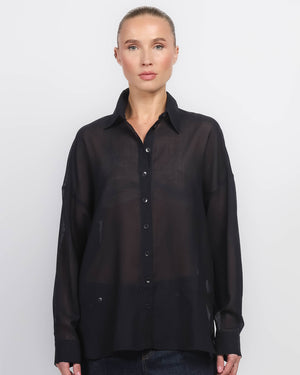 Sheer Wool Oversized Shirt