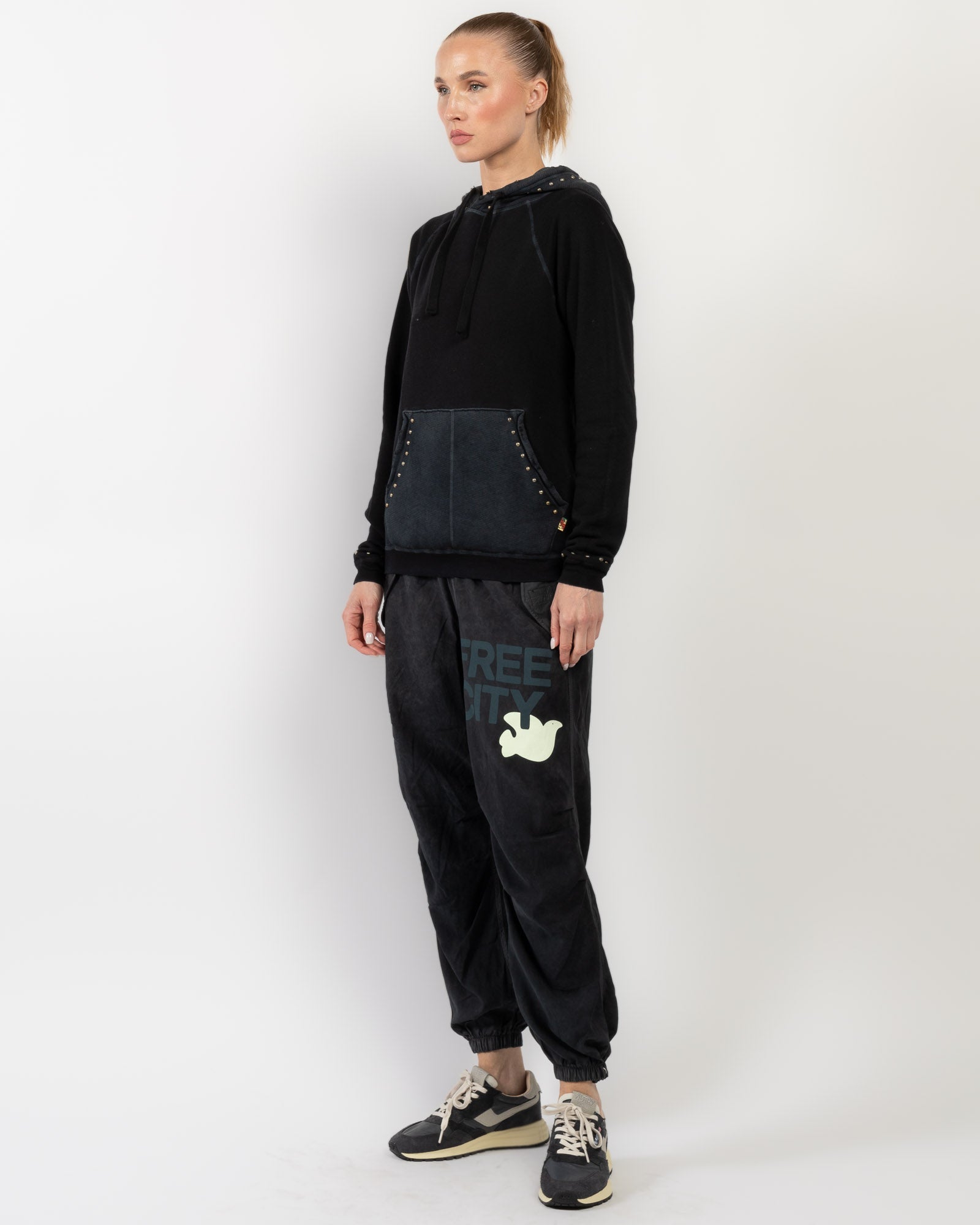 Sweat à capuche rétréci super vintage