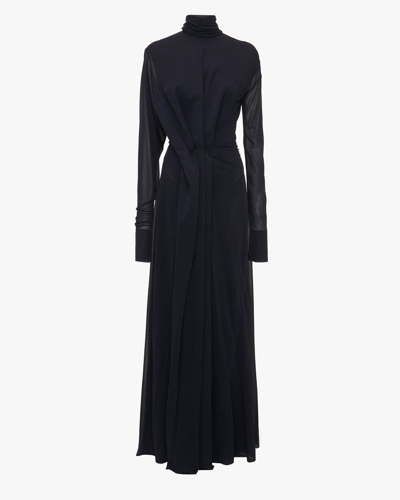 Long Sleeve Drape Gown