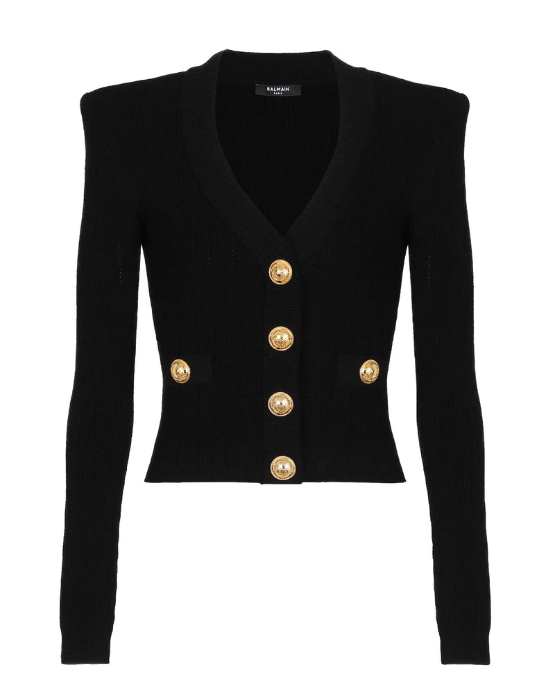 V-Neck Knit Cardigan