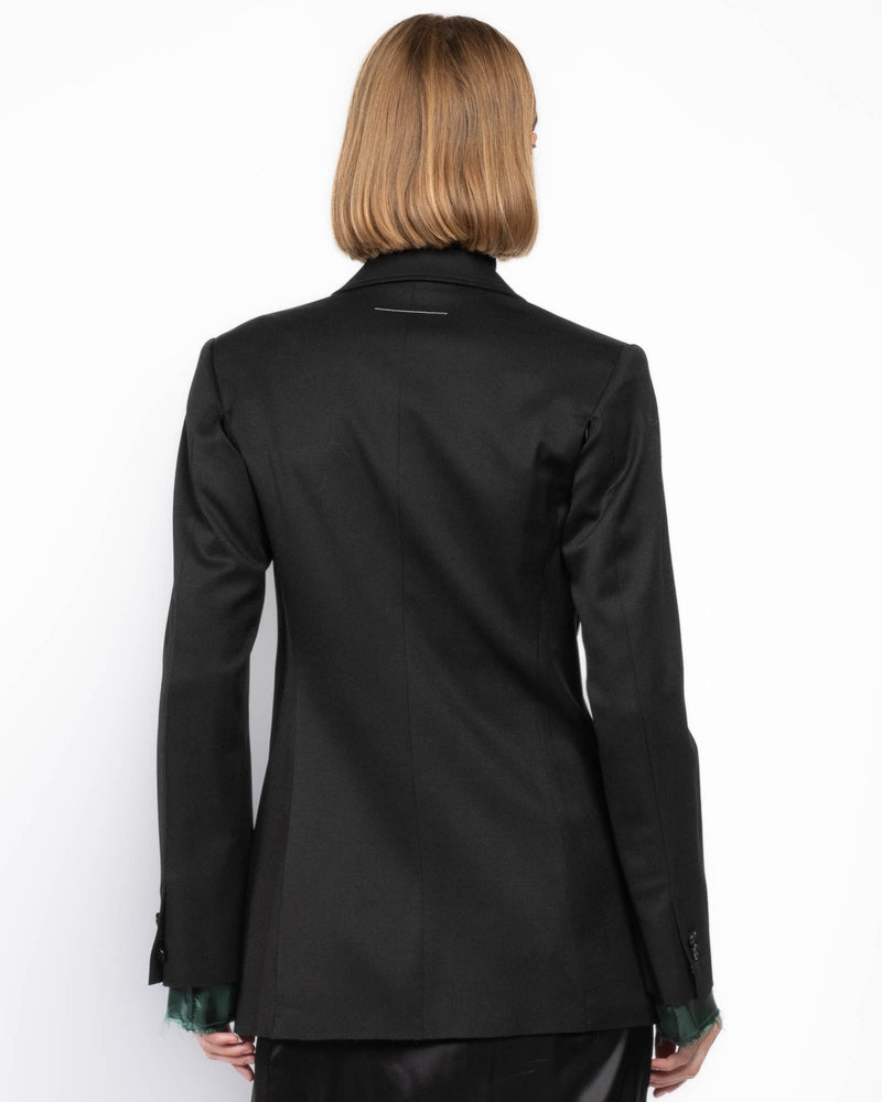 Jacket With Slitted Sleeves