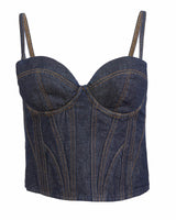 Denim Bustier Top