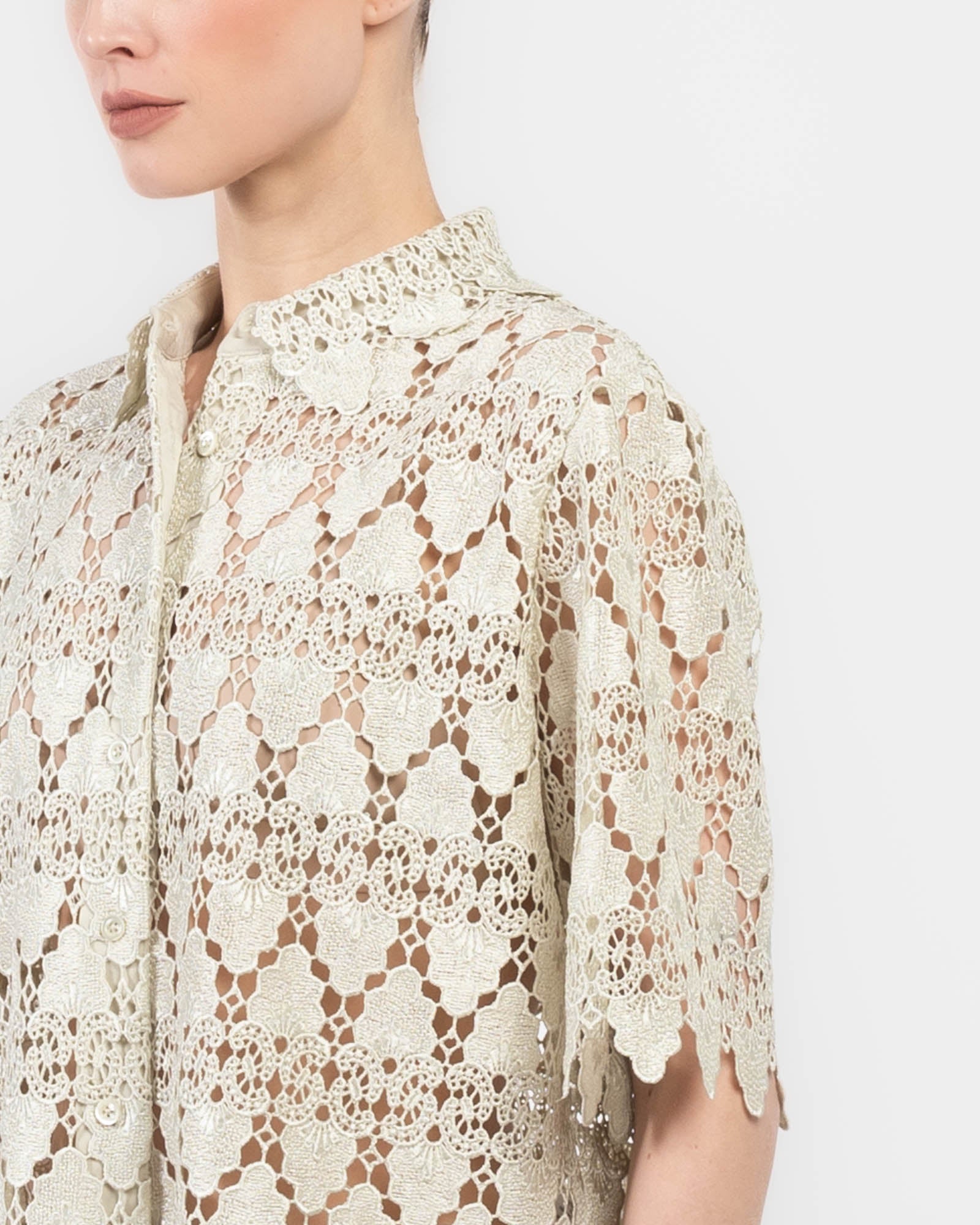 Lace Button Shirt
