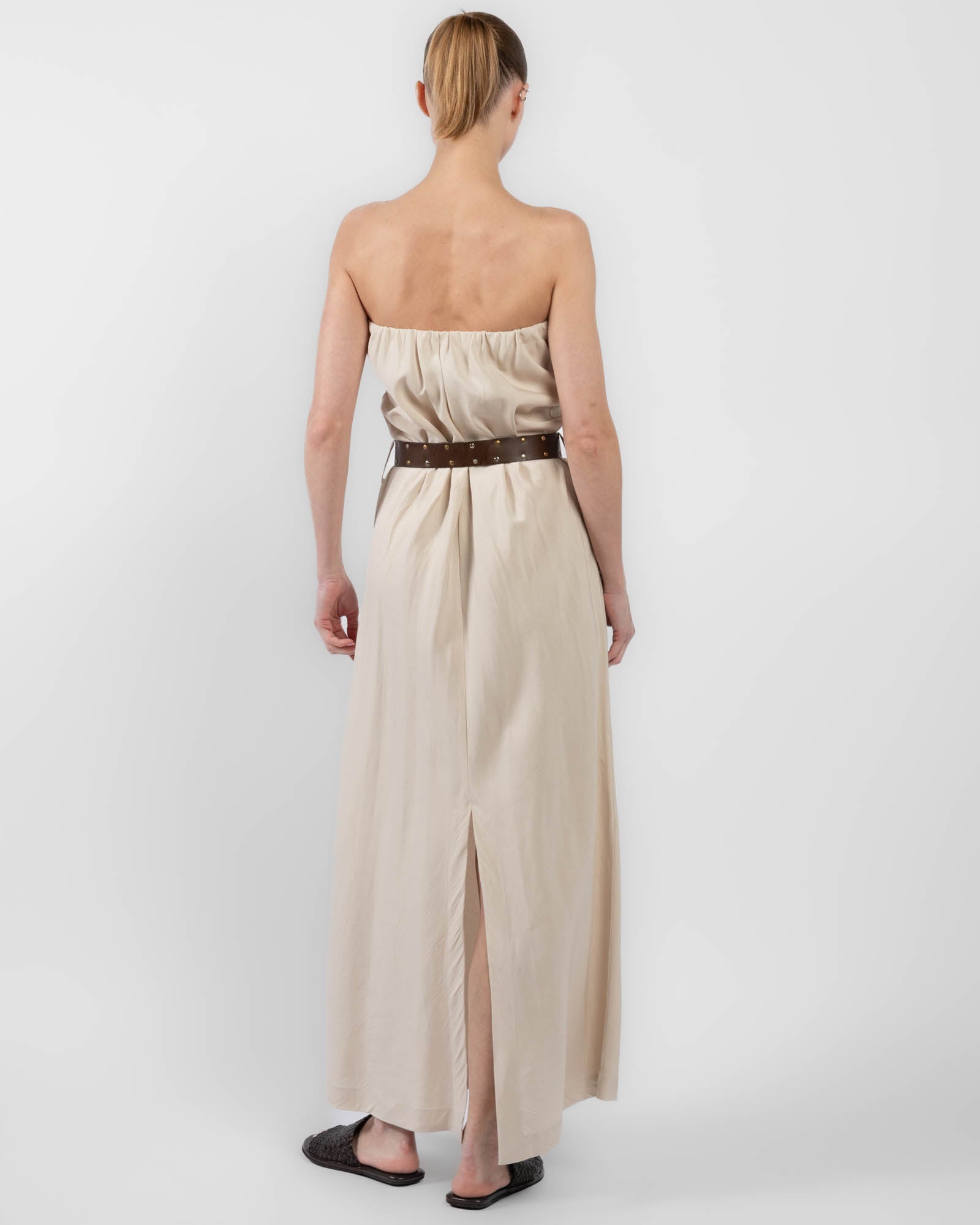 Belt Strapless Dress