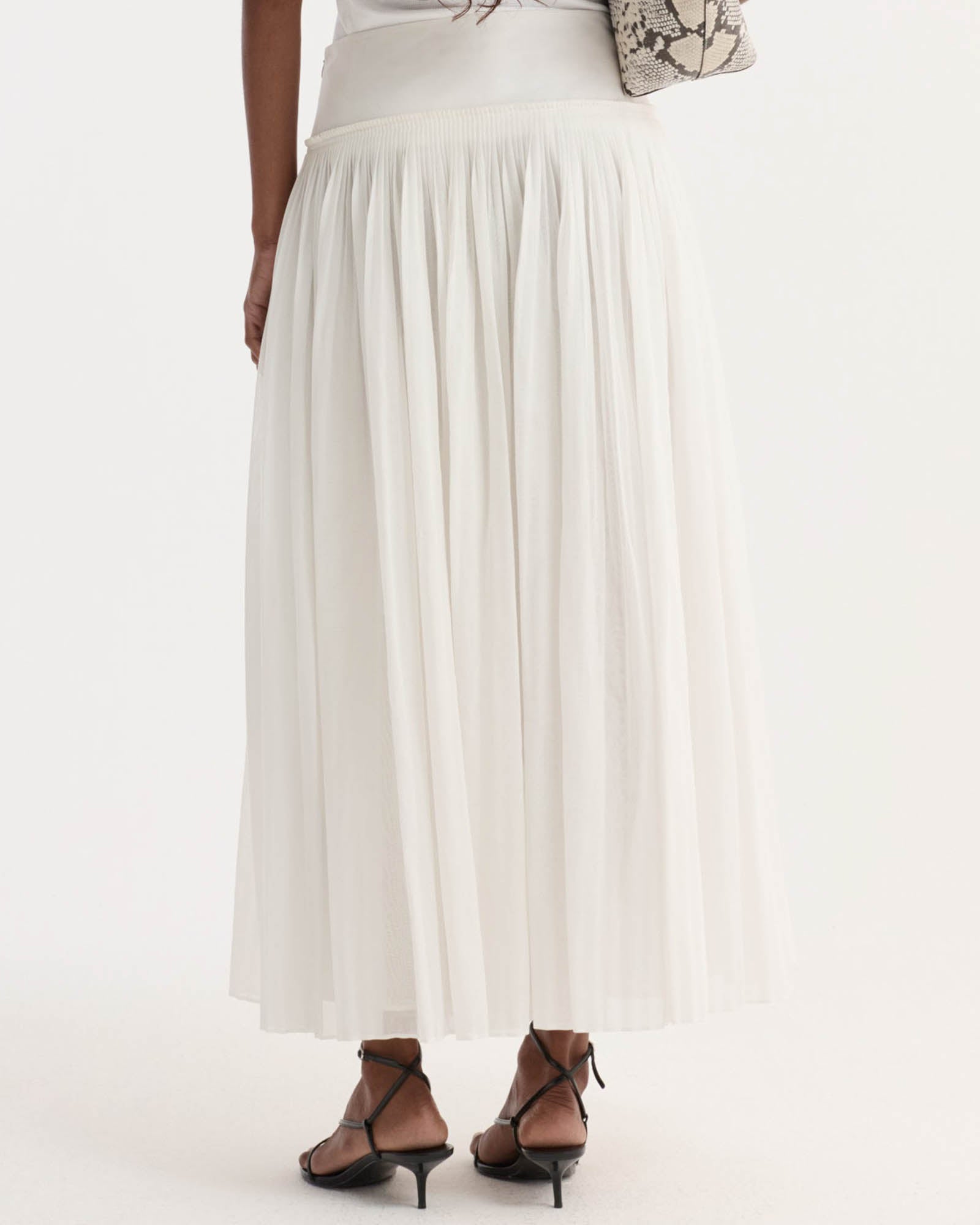 Pleated Cotton Muslin Skirt
