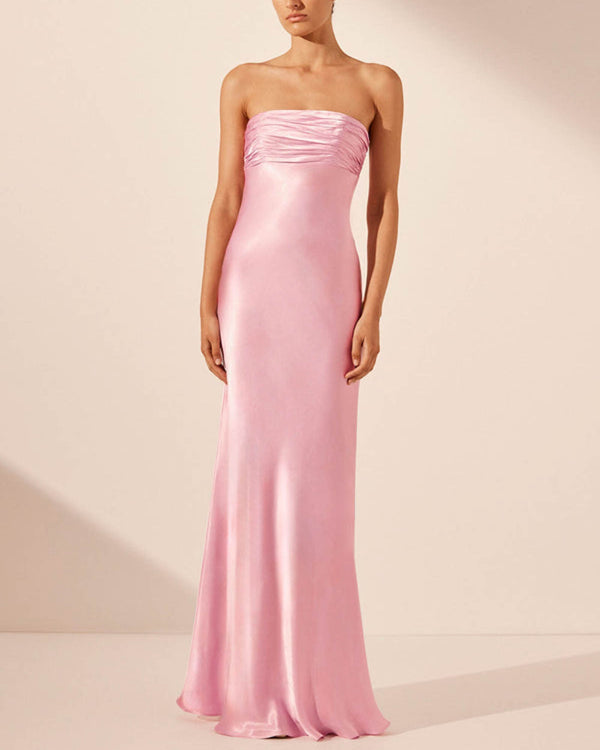 Ruched Bodice Maxi Dress